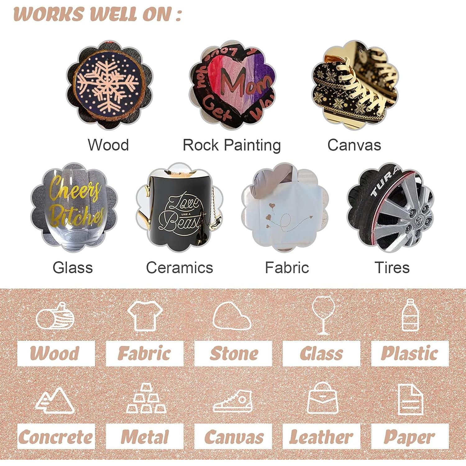 Marcadores Acrílicos Metálicos JEFFNIUB - 6 Piezas 0.7mm