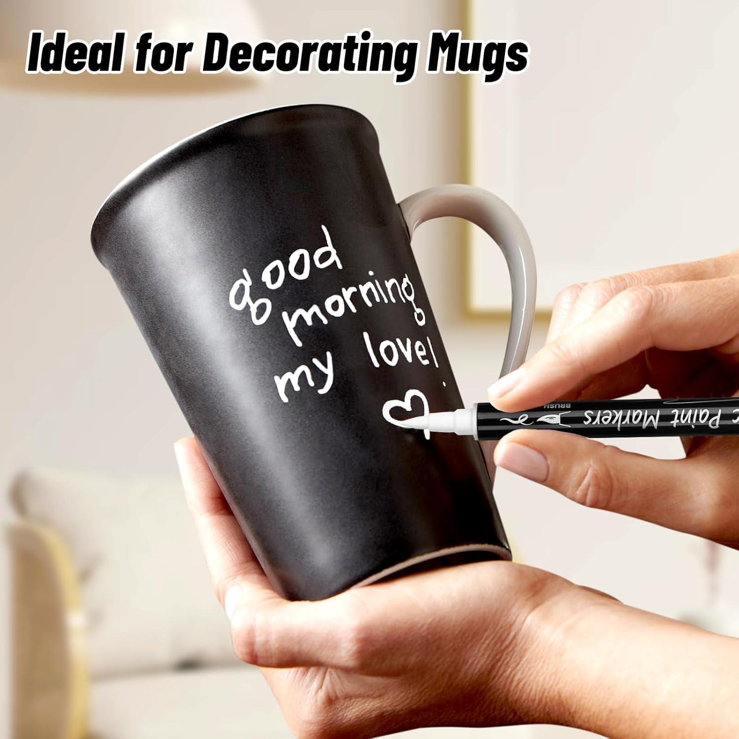 Marcadores de Pintura Acrílica Doble Punta KERIFI - 12 Unidades