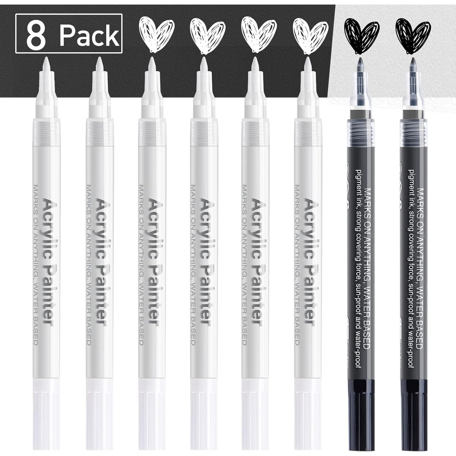 Bolígrafo de Pintura Acrílica AKARUED 0.7mm Paquete de 8