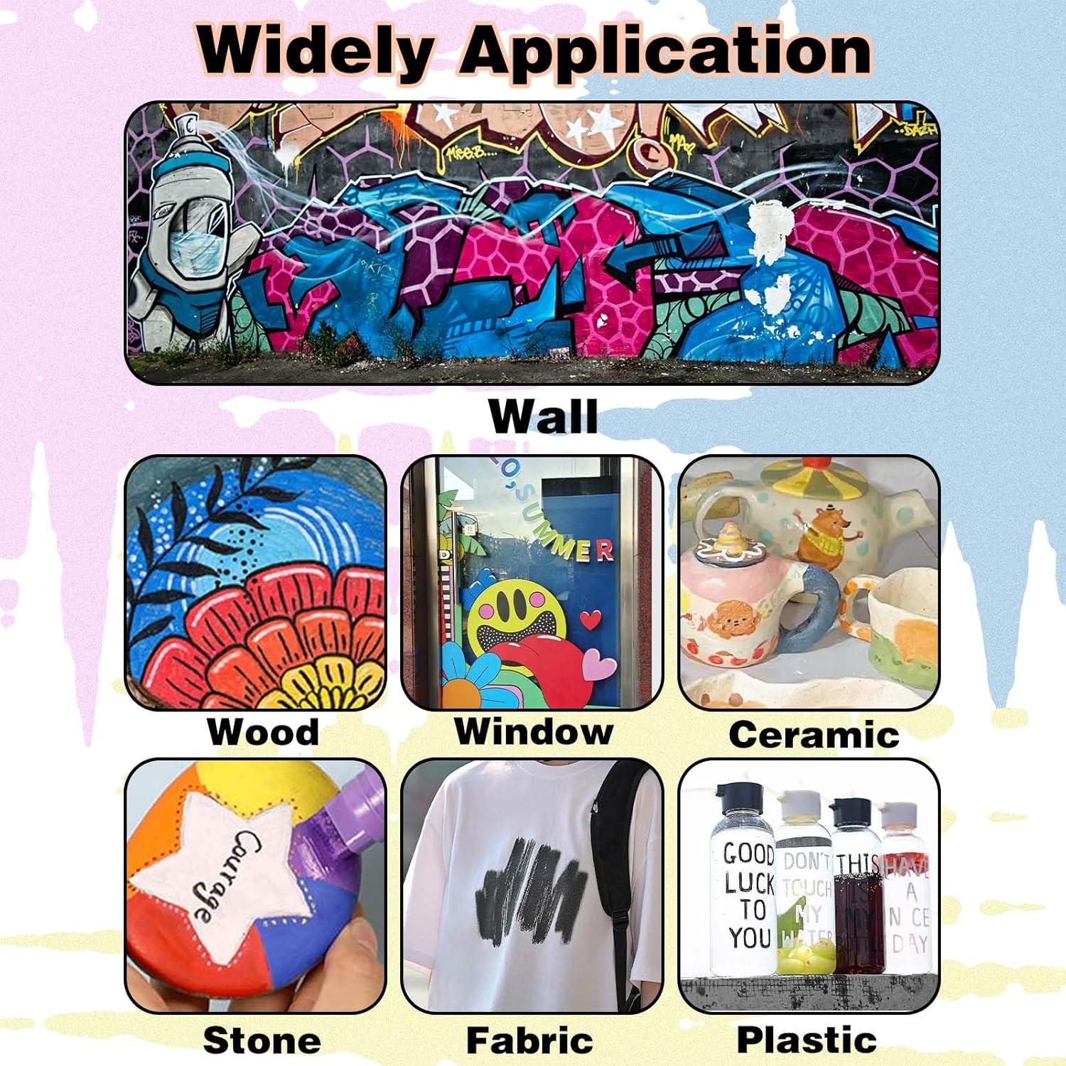 10 Marcadores Acrílicos Jumbo JanFeel 15mm Multicolor