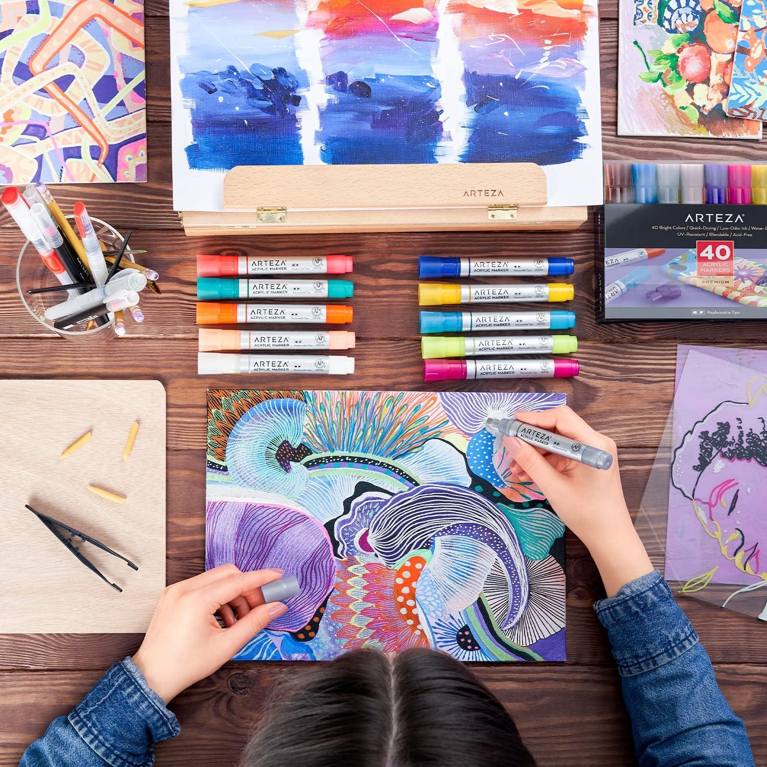 Marcadores de Pintura Acrílica ARTEZA Rosa A403 - Paquete de 3