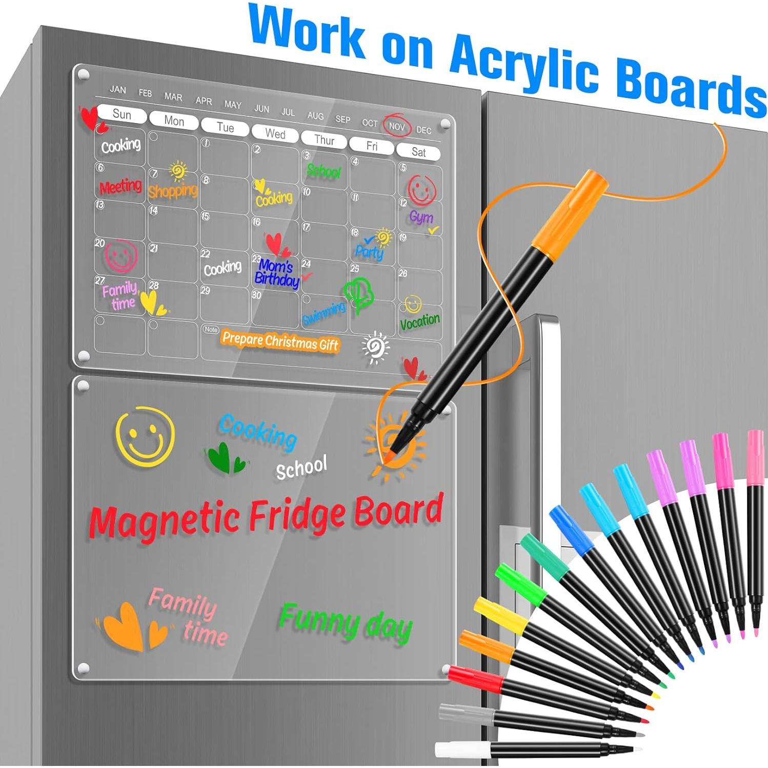 Marcadores de Tiza Líquida OORAII 14 Piezas 12 Colores 1mm