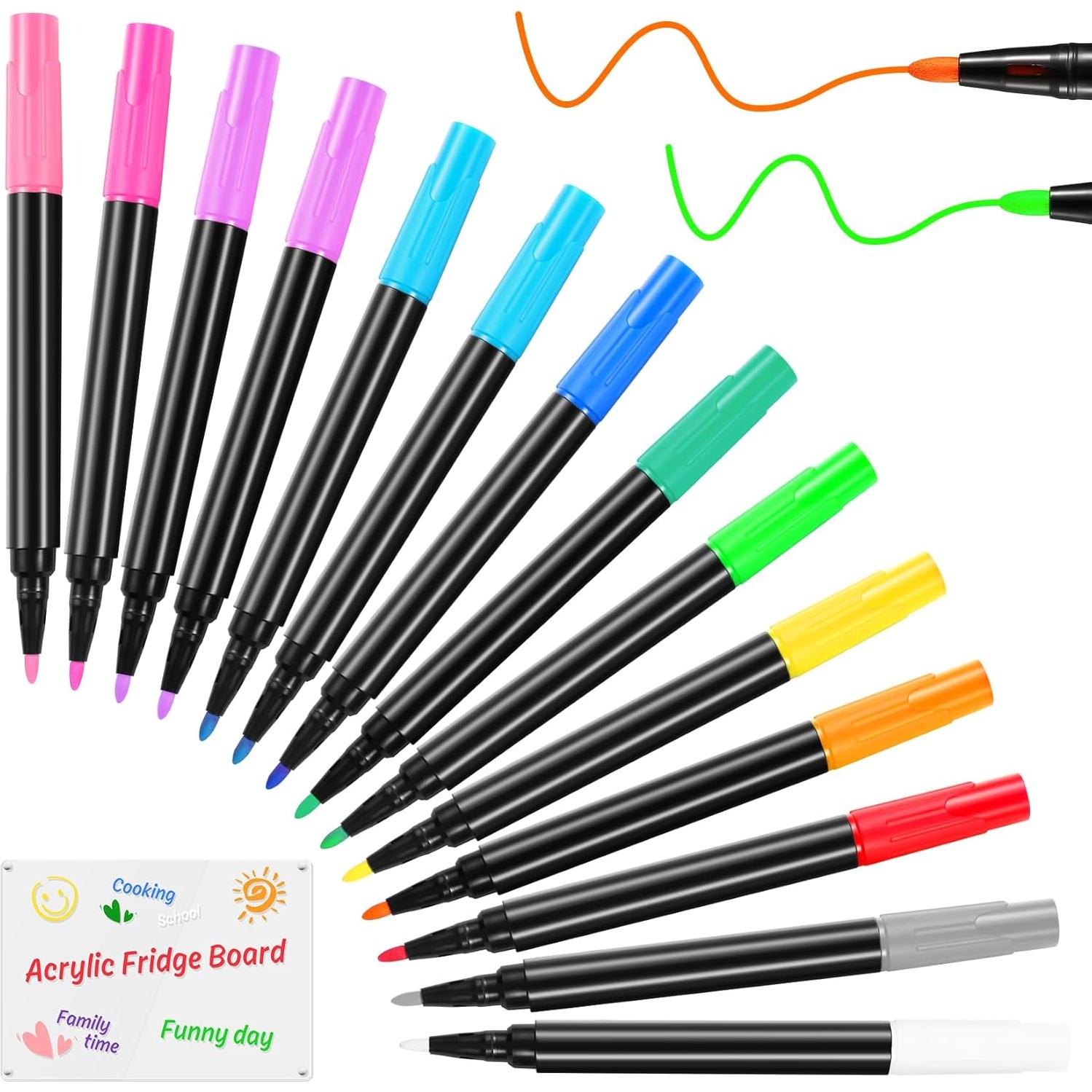 Marcadores de Tiza Líquida OORAII 14 Piezas 12 Colores 1mm