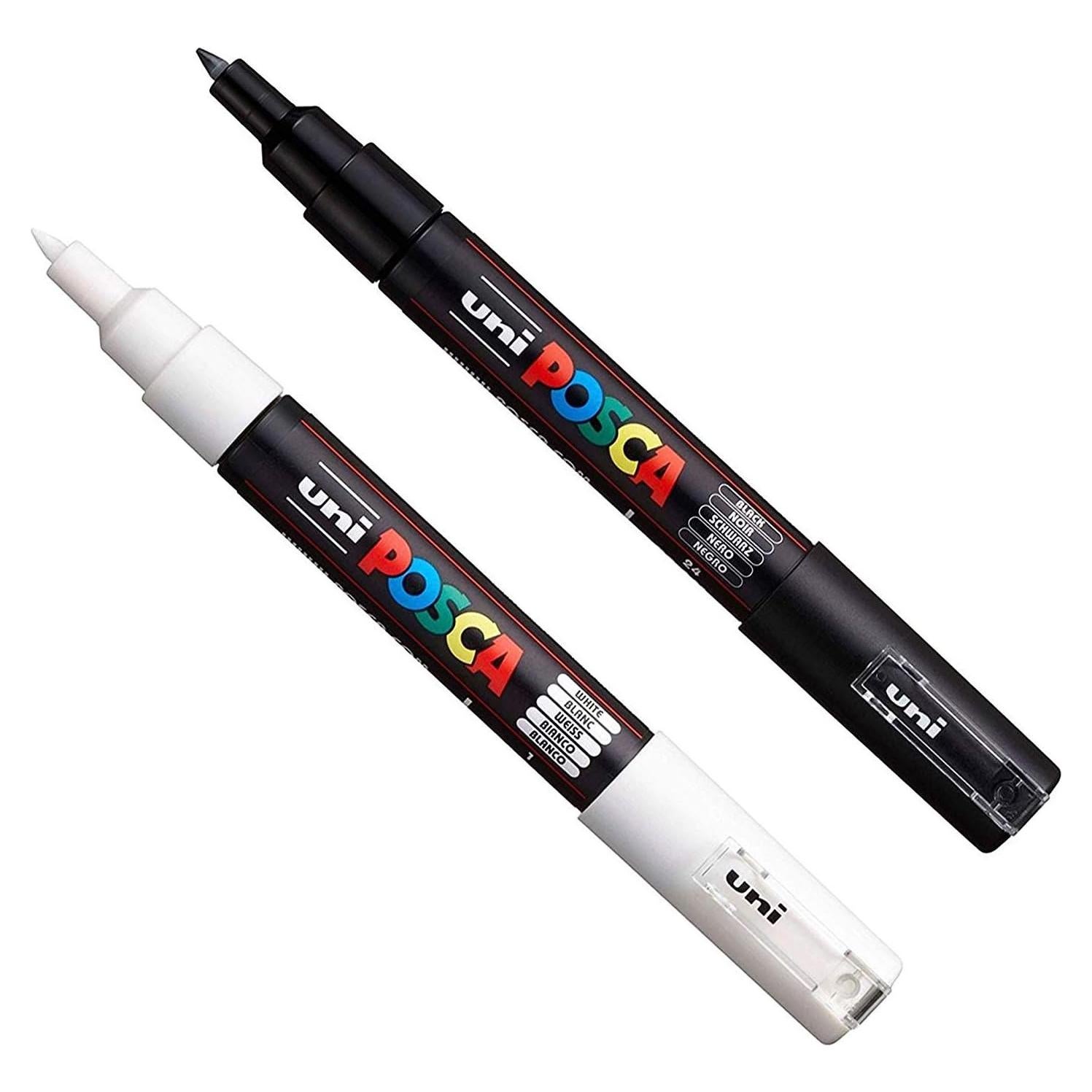 Juego de Marcadores Posca PC1M, 2 Piezas Punta Fina 0.7mm