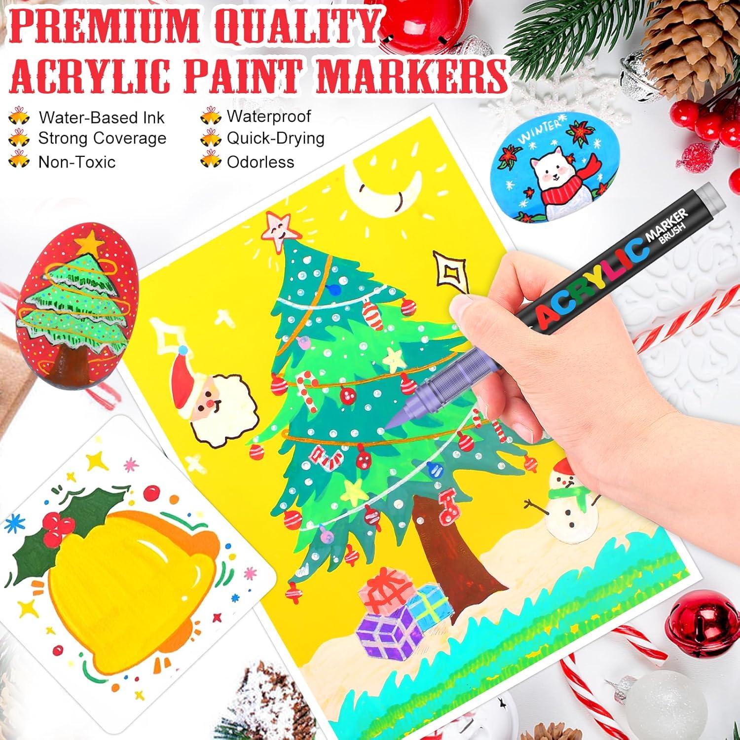 Marcadores de Pintura Acrílica Amamao 120 Colores Multicolor