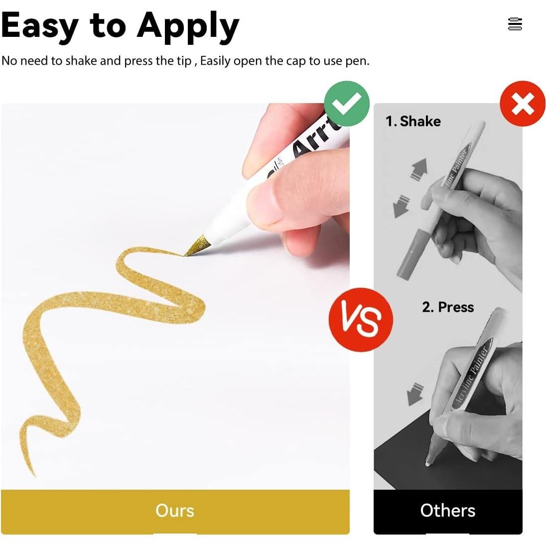 Marcadores de Pintura Acrílica Arrtx - Paquete de 10 Colores