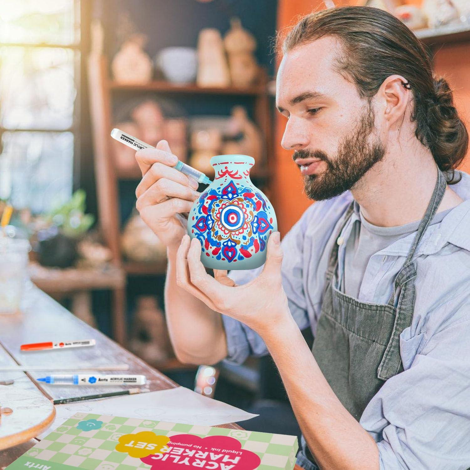 Marcadores de Pintura Acrílica Arrtx 36 Colores Punta de Pincel