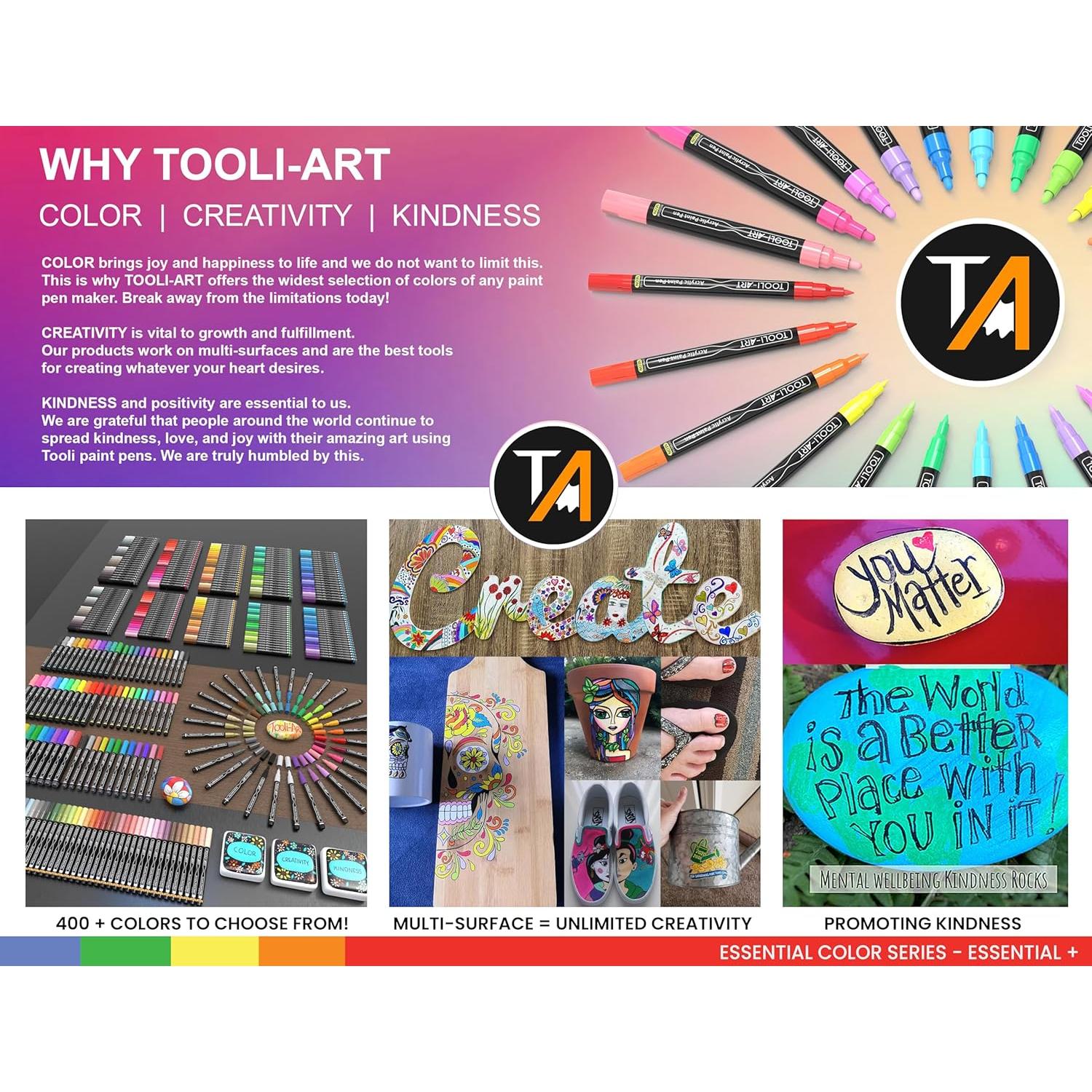 Marcadores de Pintura Acrílica TOOLI-ART 30 Colores Extra Fino