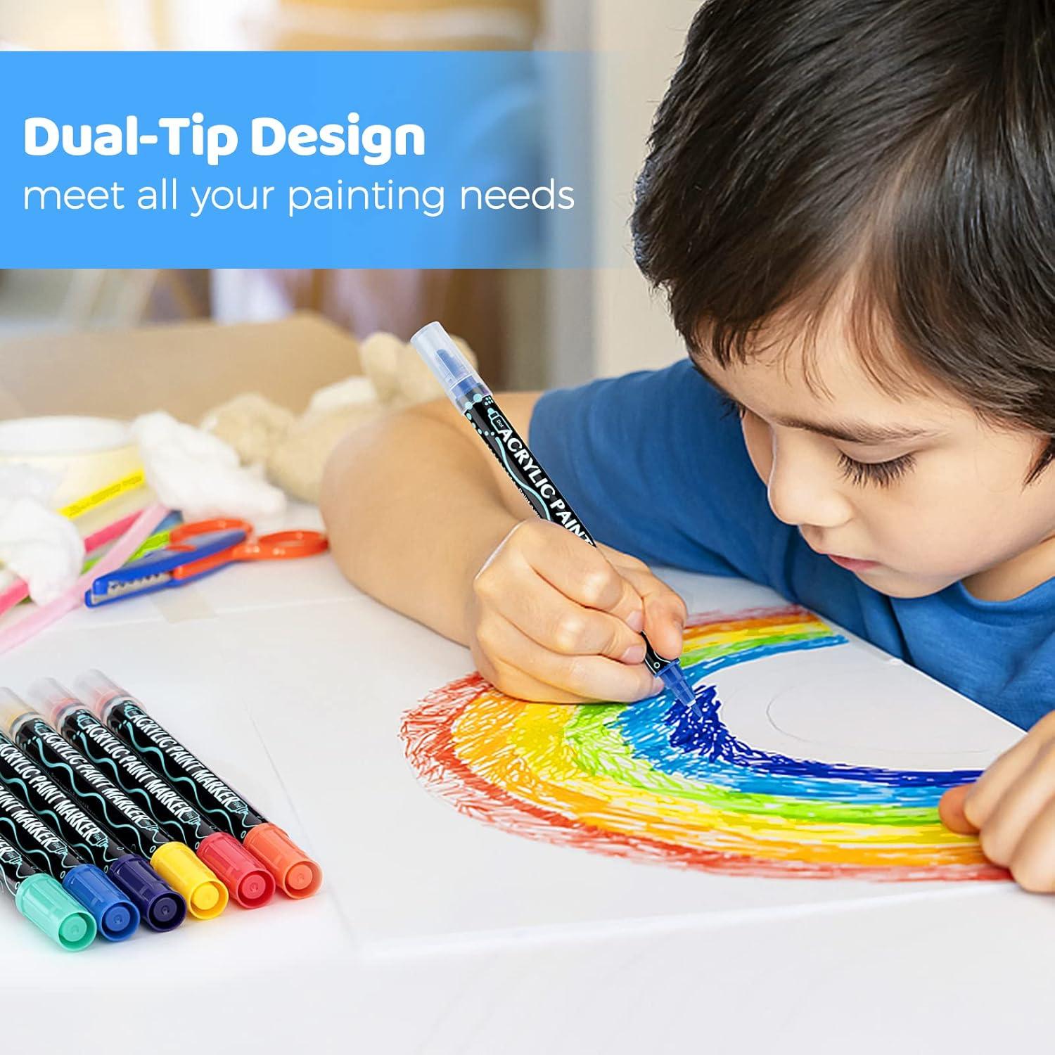 Marcadores de Pintura Acrílica Colpart - 36 Colores Doble Punta