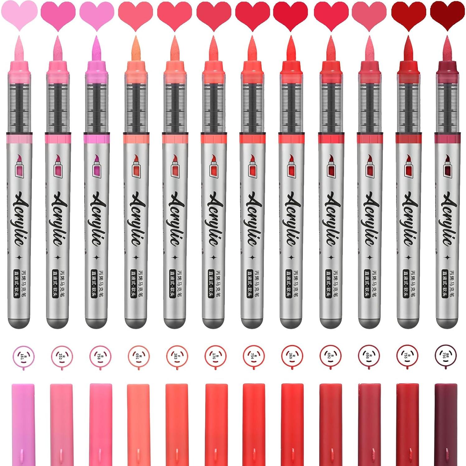 Marcadores de Pintura Acrílica ZZWUAPT 12 Colores Multicolor