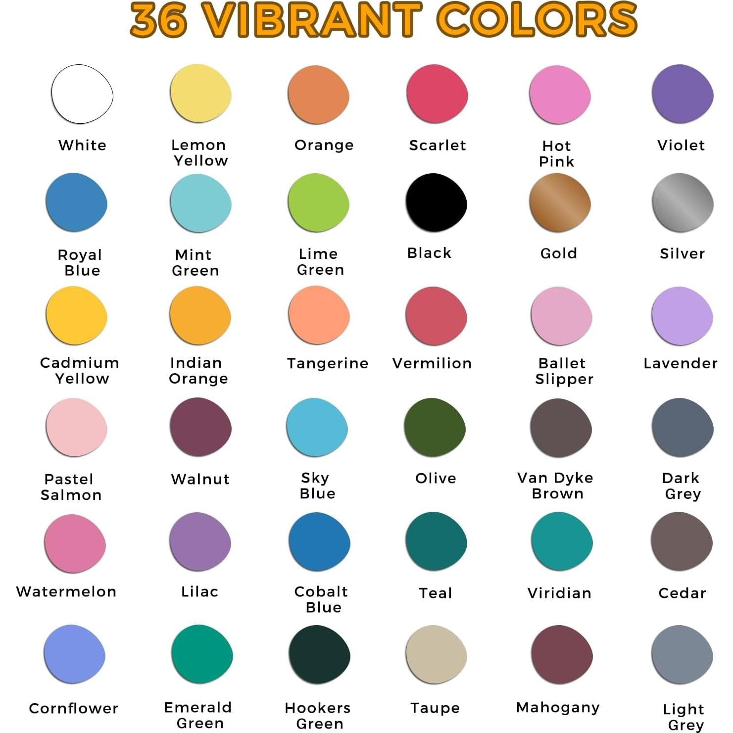 Marcadores de Pintura Acrílica Artecho 36 Colores 0.7mm Punta Fina