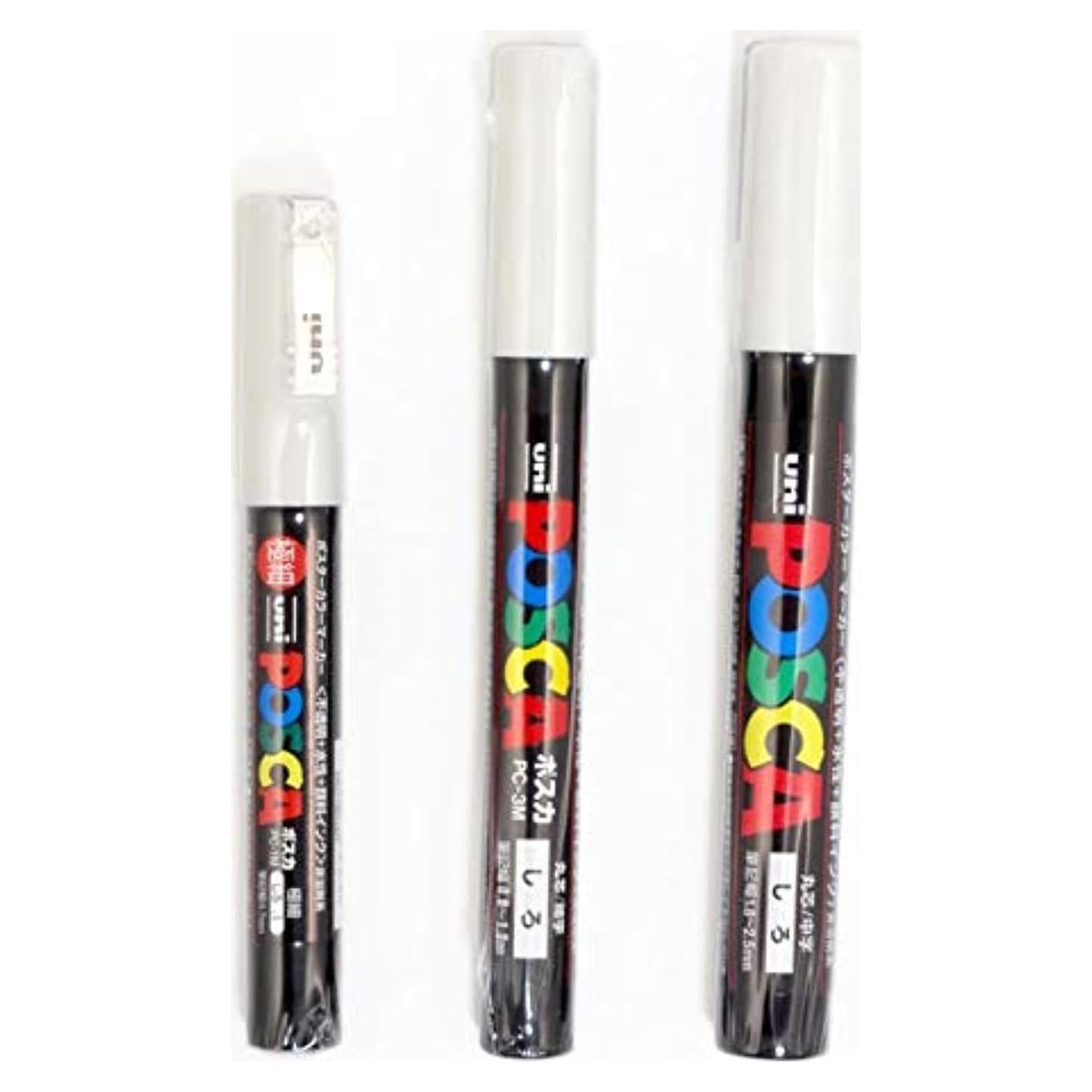 Marcadores de Pintura POSCA Mitsubishi 3 Puntas Blancas 0.7-2.5mm