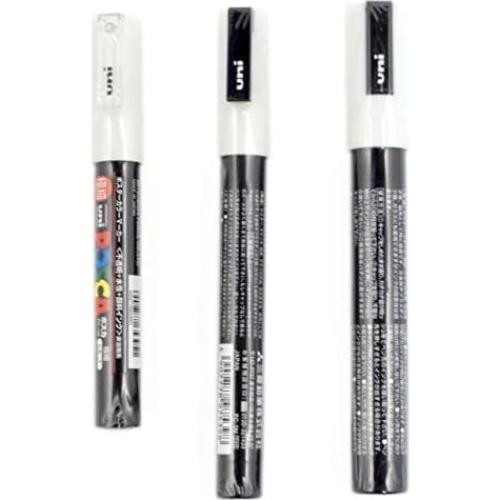 Marcadores de Pintura POSCA Mitsubishi 3 Puntas Blancas 0.7-2.5mm