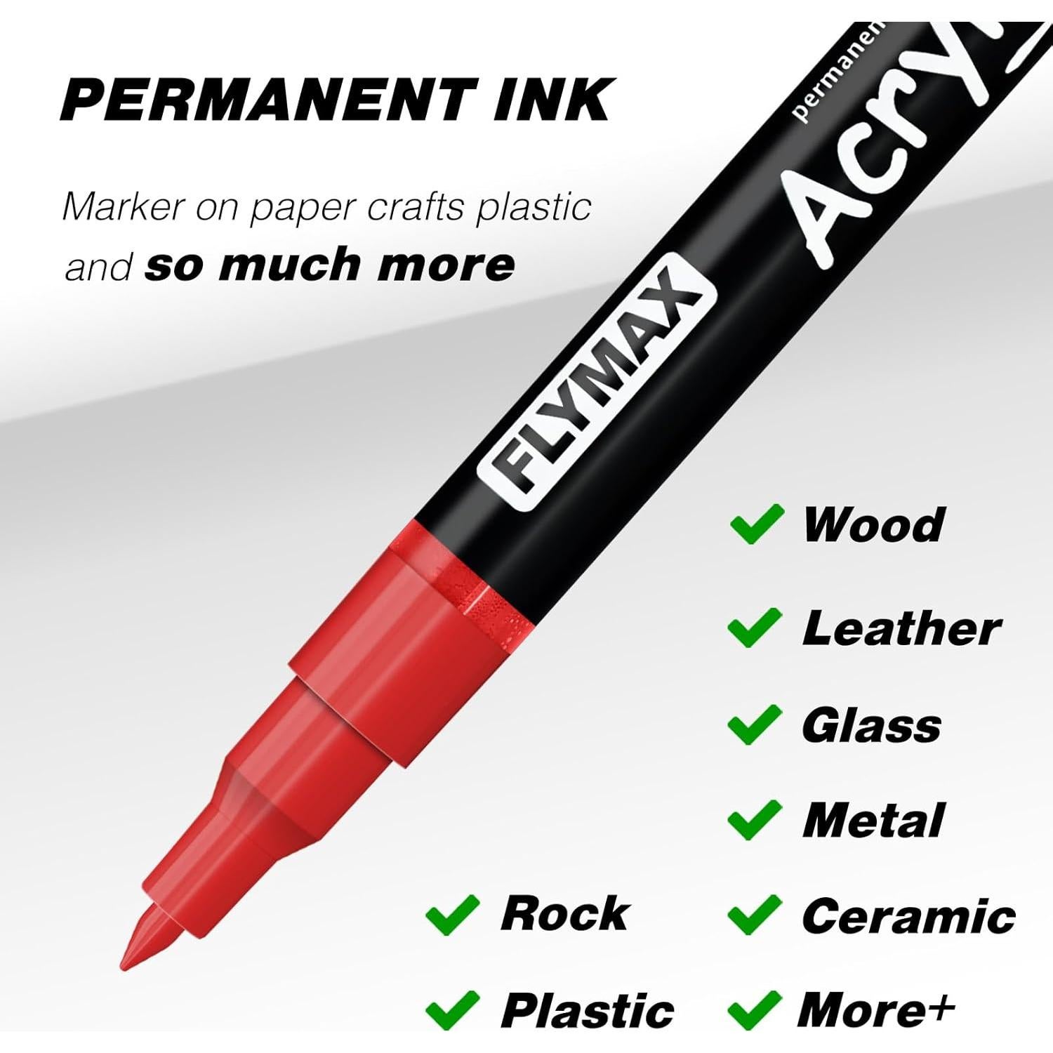 Marcadores de Pintura Acrílica FLYMAX Azul 0.7mm Punta Fina (3 Unidades)