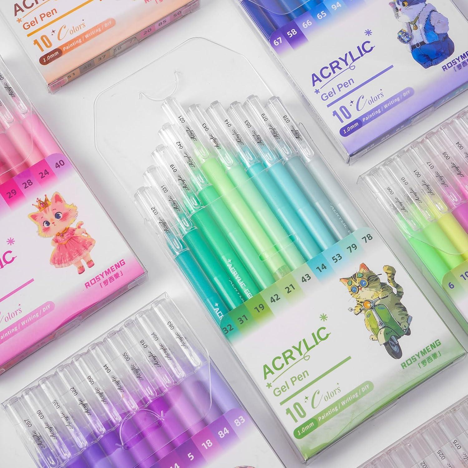 Set de 100 Marcadores de Gel Acrílico JinMaGDST 1.0mm Multicolor