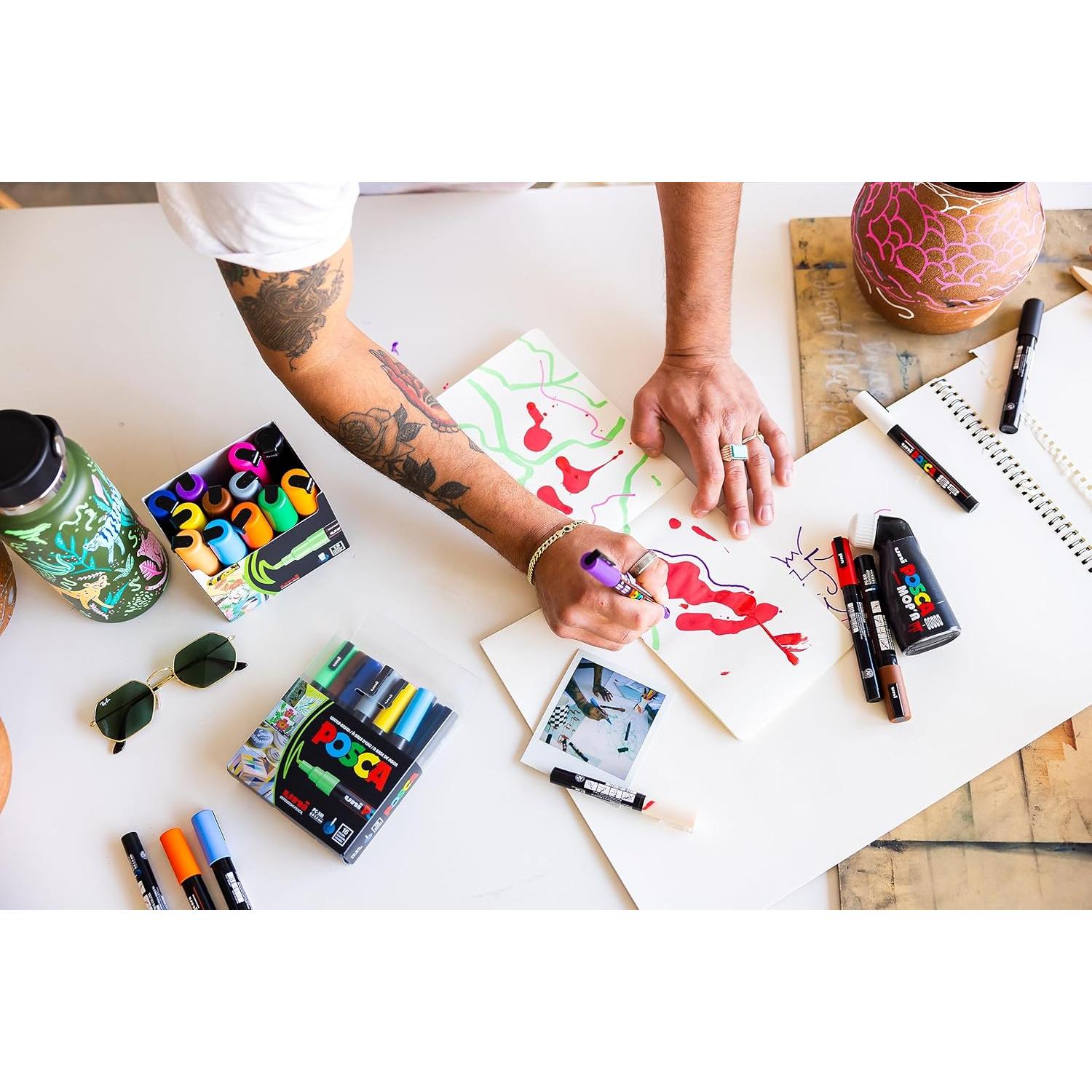 Set de 8 Marcadores Posca PC5M - Tonos Fríos 5M