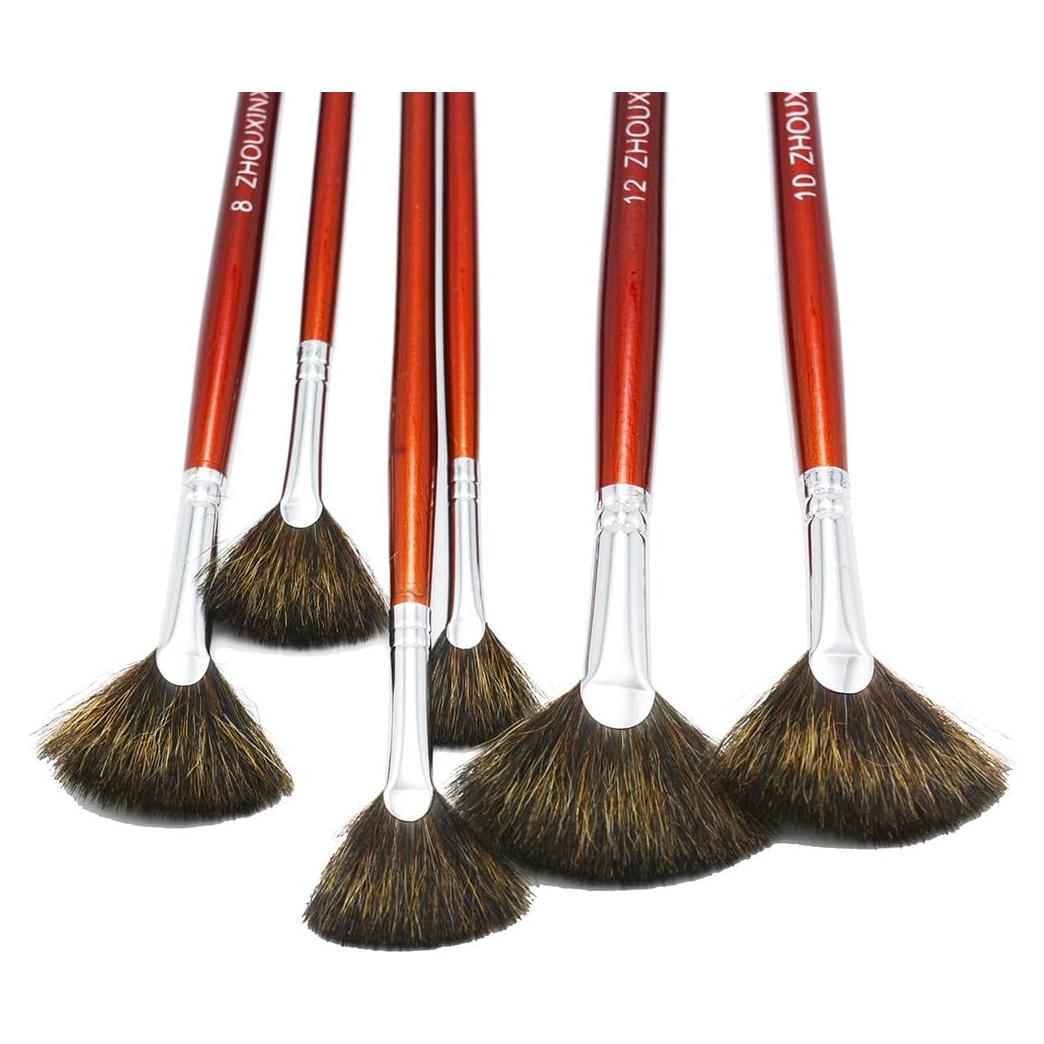 Juego de 6 Pinceles de Marta ZHOUXINXING para Acuarela y Óleo