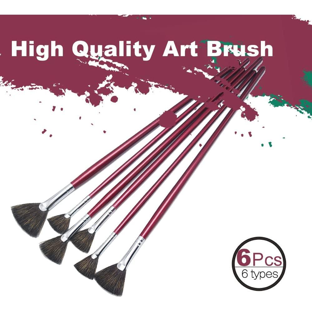 Juego de 6 Pinceles de Marta ZHOUXINXING para Acuarela y Óleo