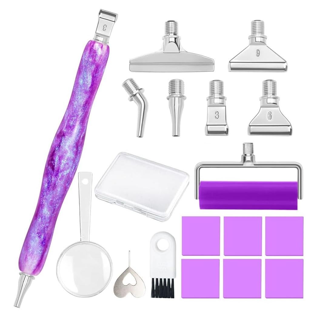 Kit de bolígrafo de pintura de diamantes Praise V Do con 6 puntas