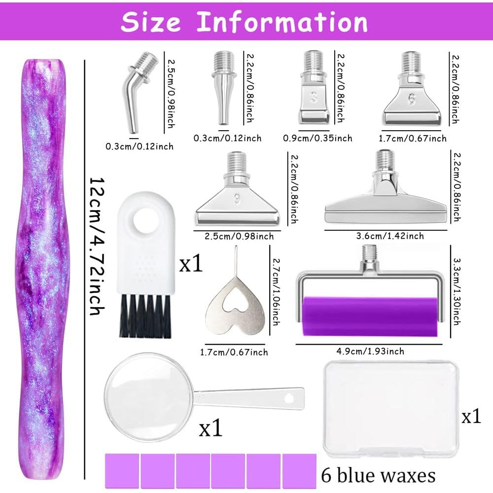 Kit de bolígrafo de pintura de diamantes Praise V Do con 6 puntas