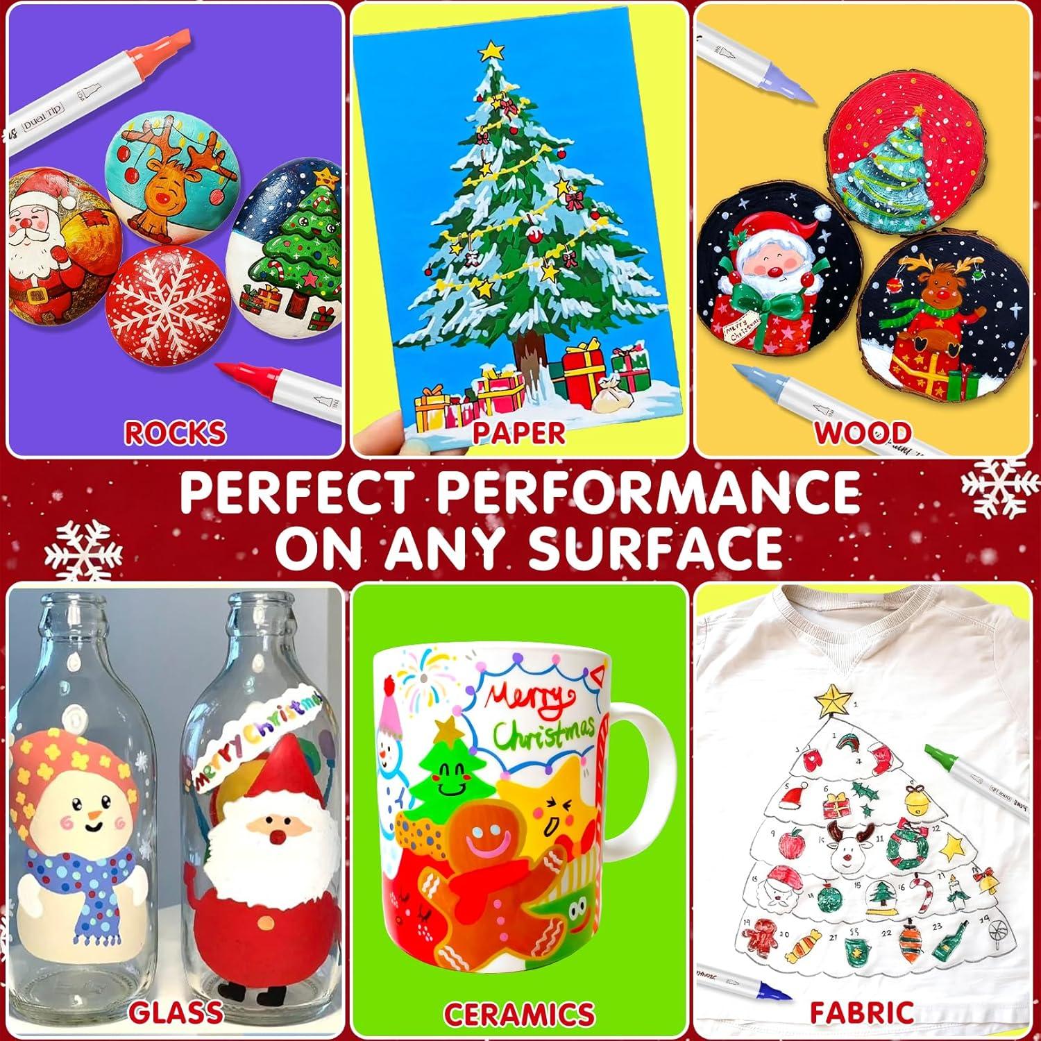 Marcadores de Pintura Acrílica SFAIH 48 Colores Punta Doble