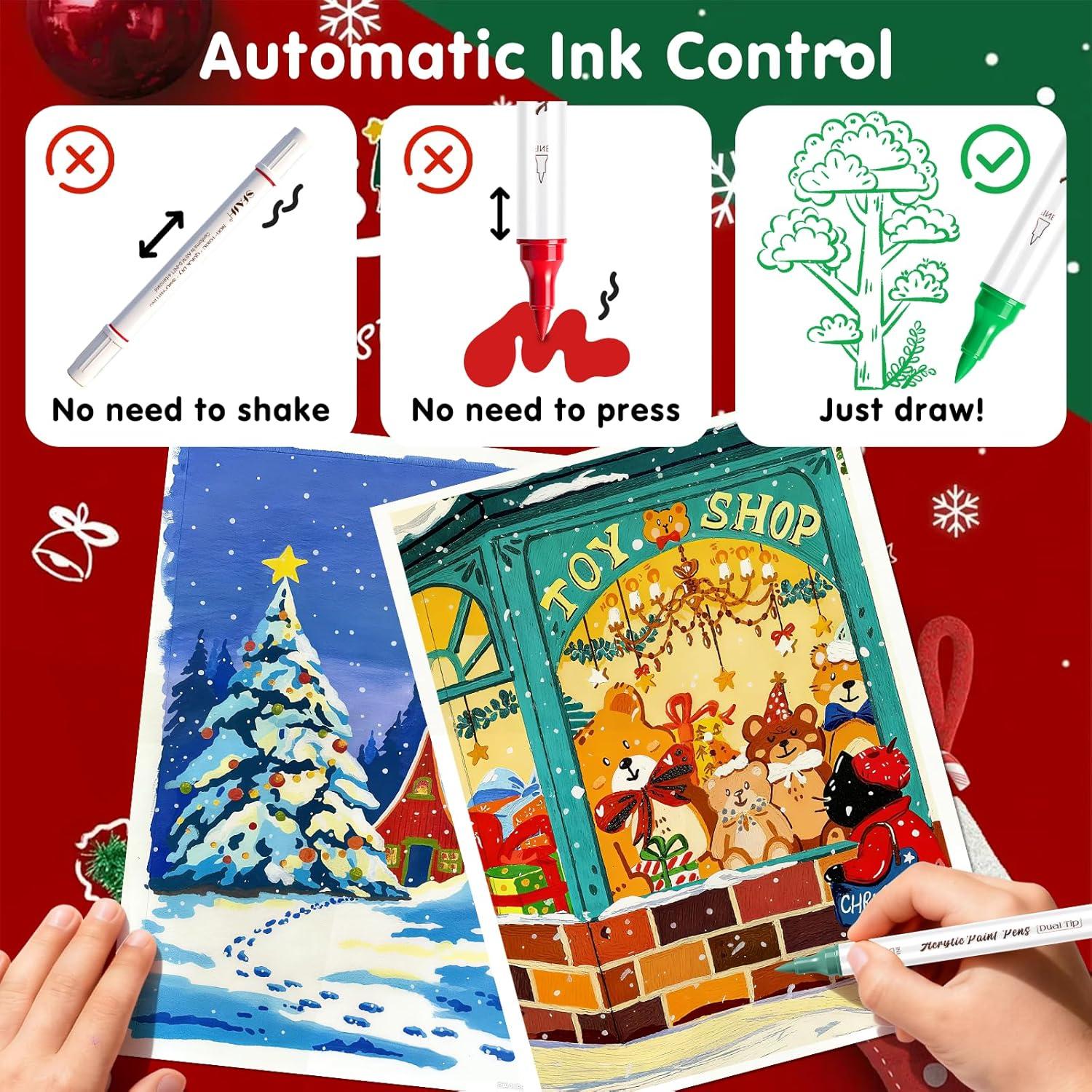 Marcadores de Pintura Acrílica SFAIH 48 Colores Punta Doble