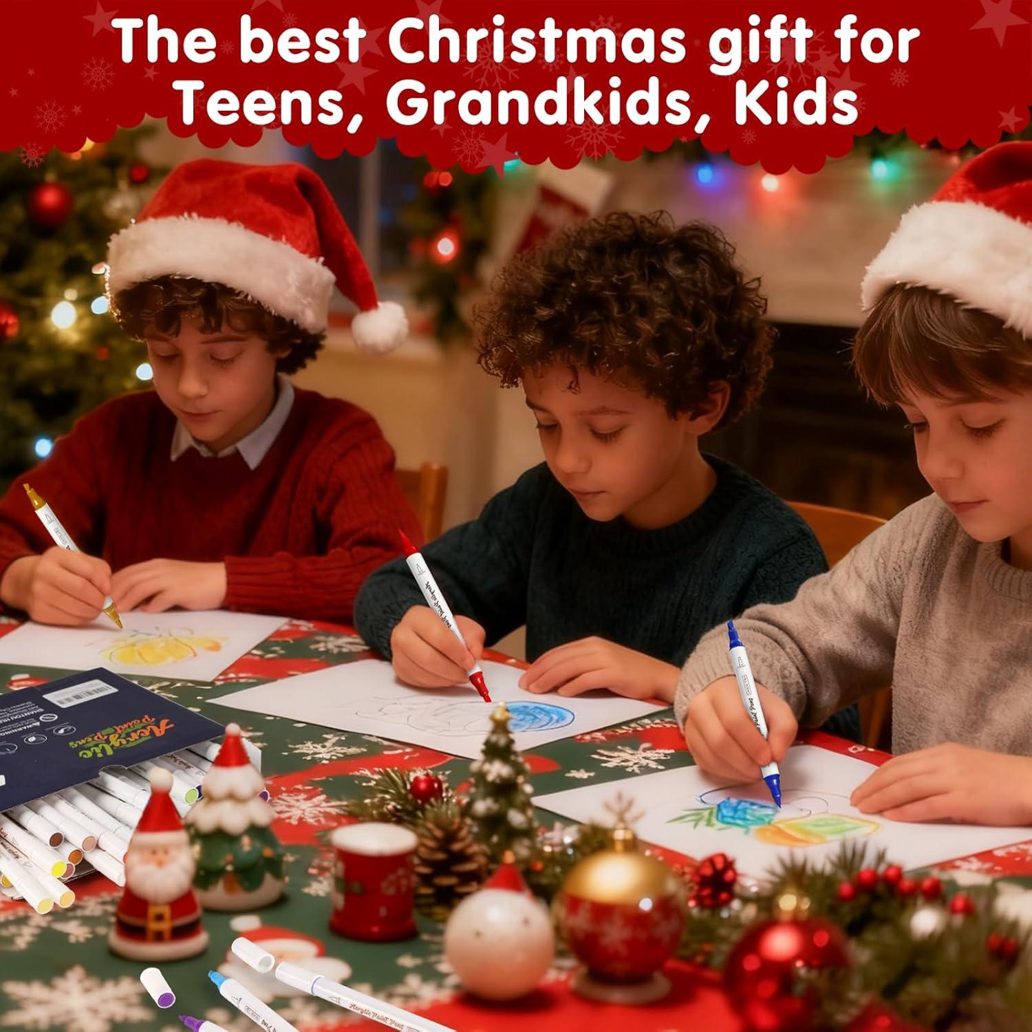 Marcadores de Pintura Acrílica SFAIH 48 Colores Punta Doble