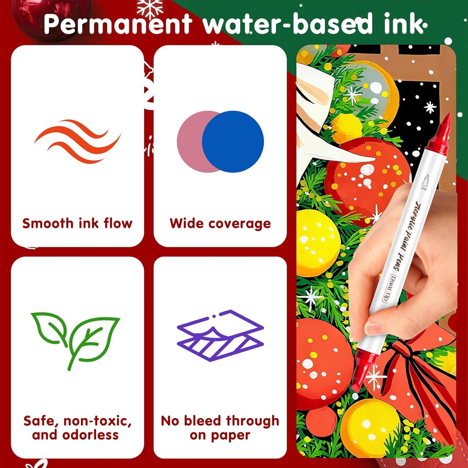 Marcadores de Pintura Acrílica SFAIH 48 Colores Punta Doble