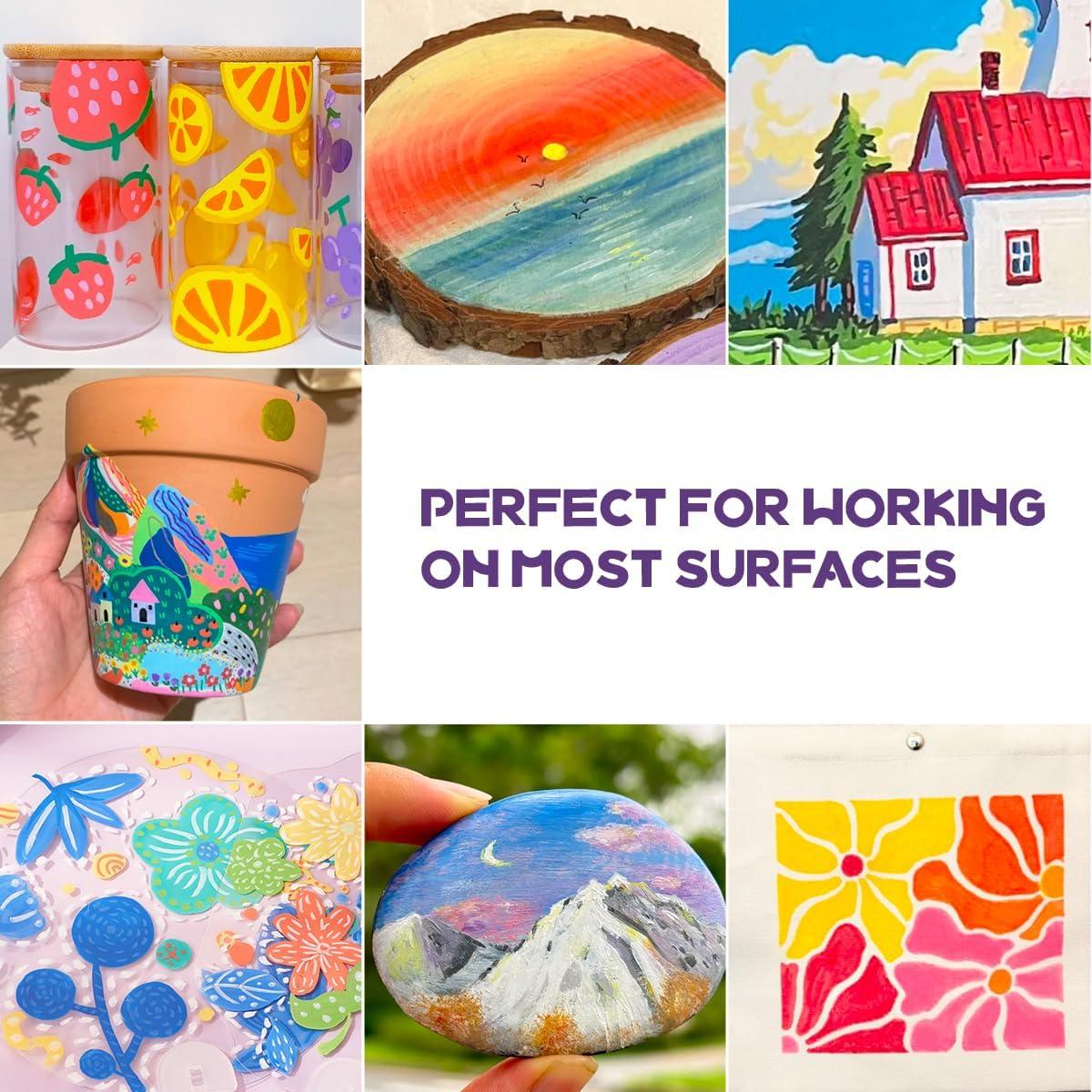 Set de 60 Marcadores Acrílicos Arrtx con Punta de Pincel