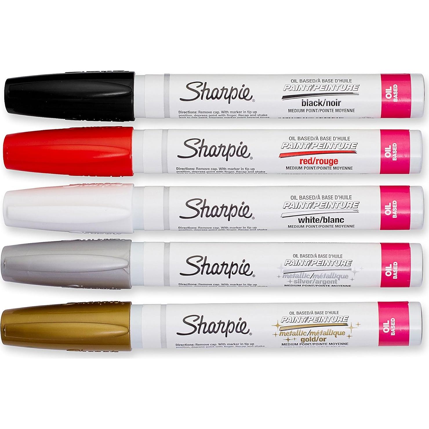 Marcadores de Pintura a Base de Aceite Sharpie, Paquete de 5