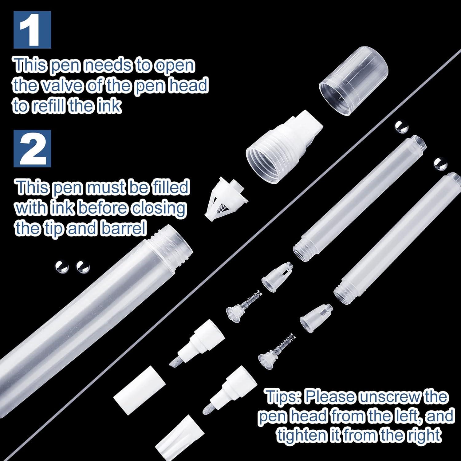 Marcadores de Pintura Acrílica Recargables Sherr 16 Pcs 3-15 mm