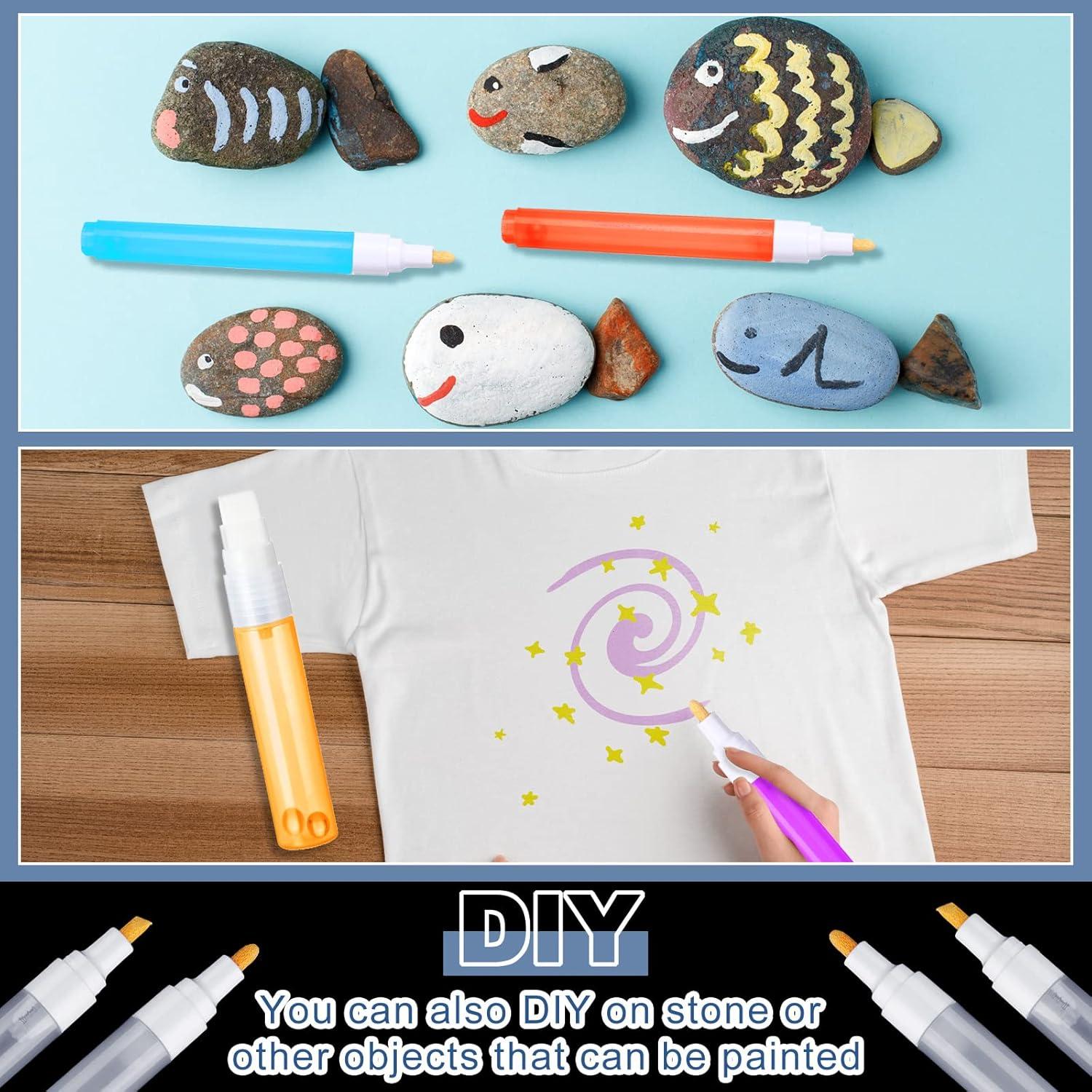 Marcadores de Pintura Acrílica Recargables Sherr 16 Pcs 3-15 mm