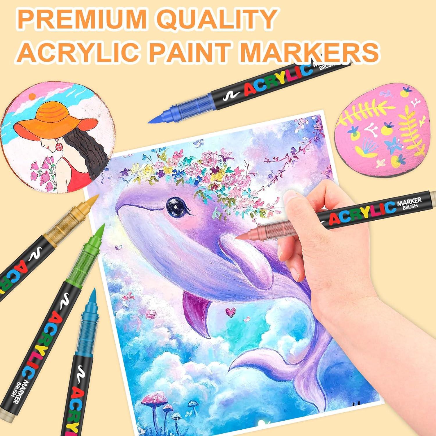 Juego de 72 Marcadores Acrílicos Multicolor AcrylicAura