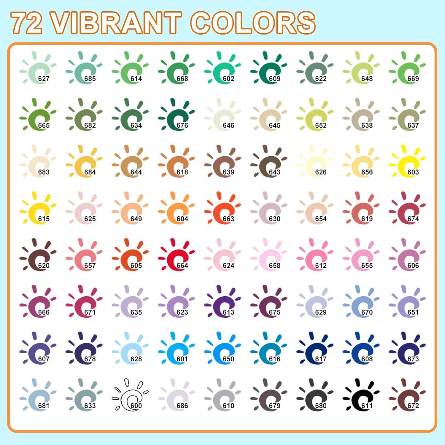 Juego de 72 Marcadores Acrílicos Multicolor AcrylicAura