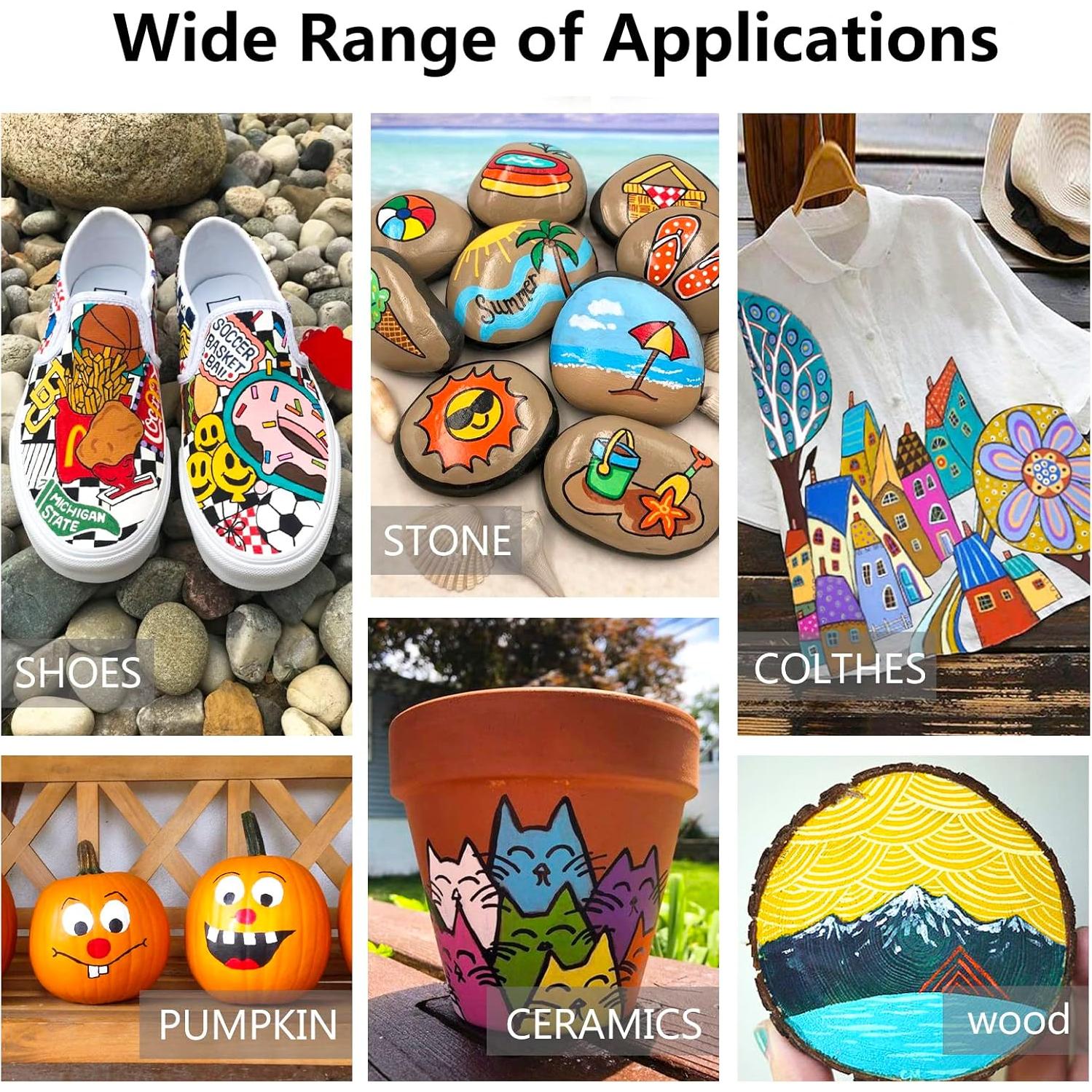 Marcadores de Pintura Acrílica PNPEKT 15mm Negro - 3 Piezas