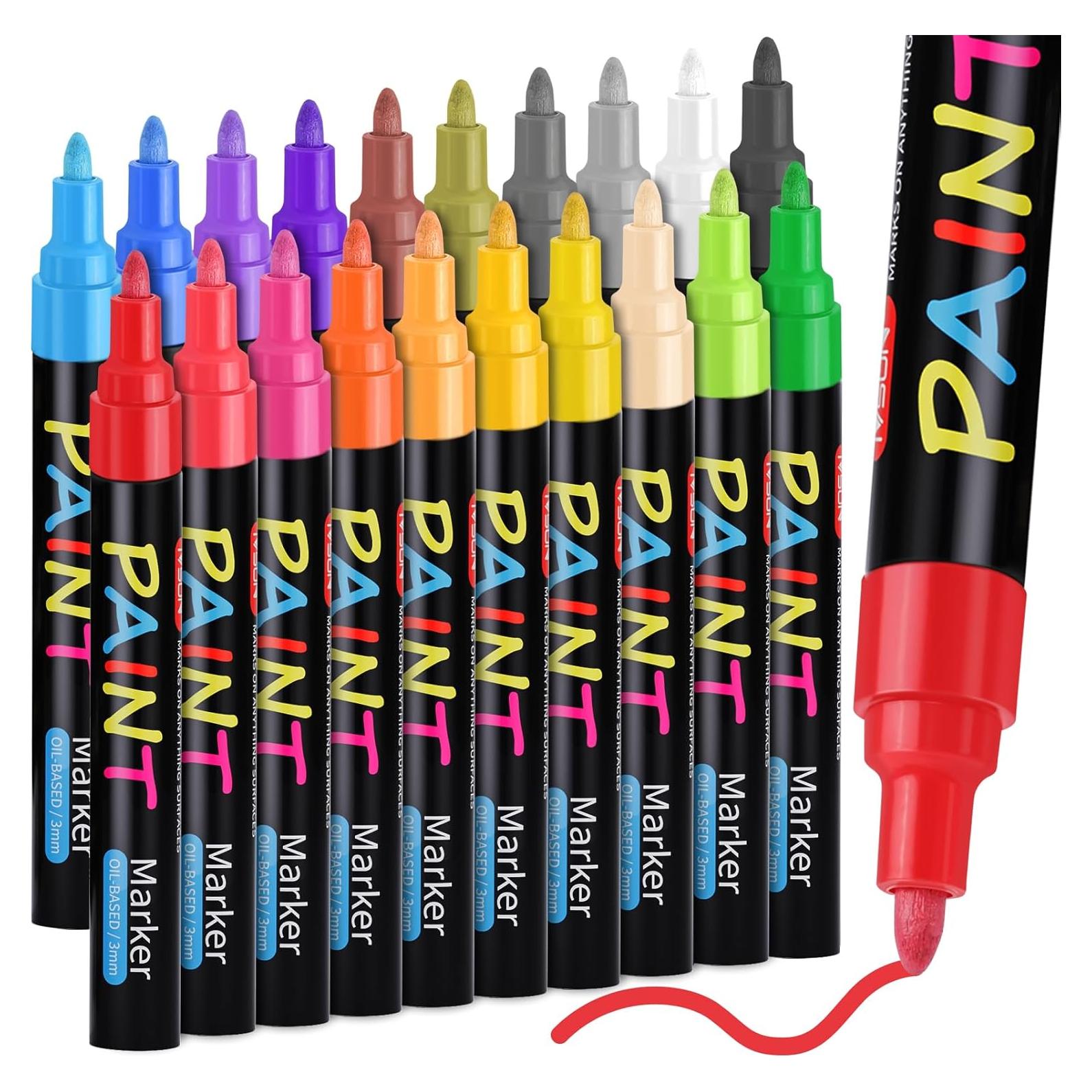 Set de 20 Marcadores de Pintura IVSUN a Base de Aceite