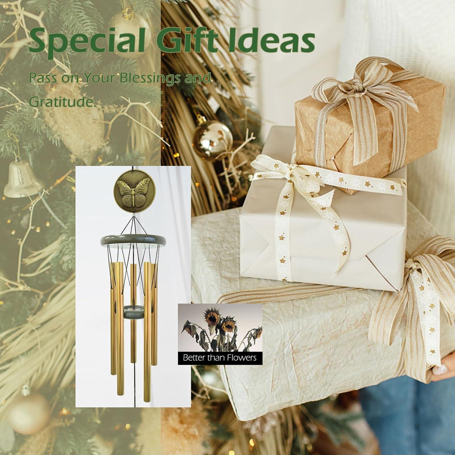 Campana de Viento Mariposa Hippolytusiart 81.28 cm Bronce