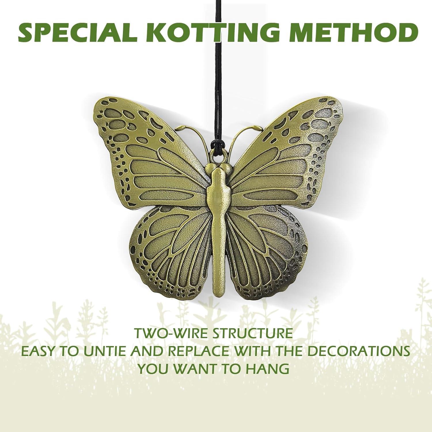 Campana de Viento Mariposa Hippolytusiart 81.28 cm Bronce