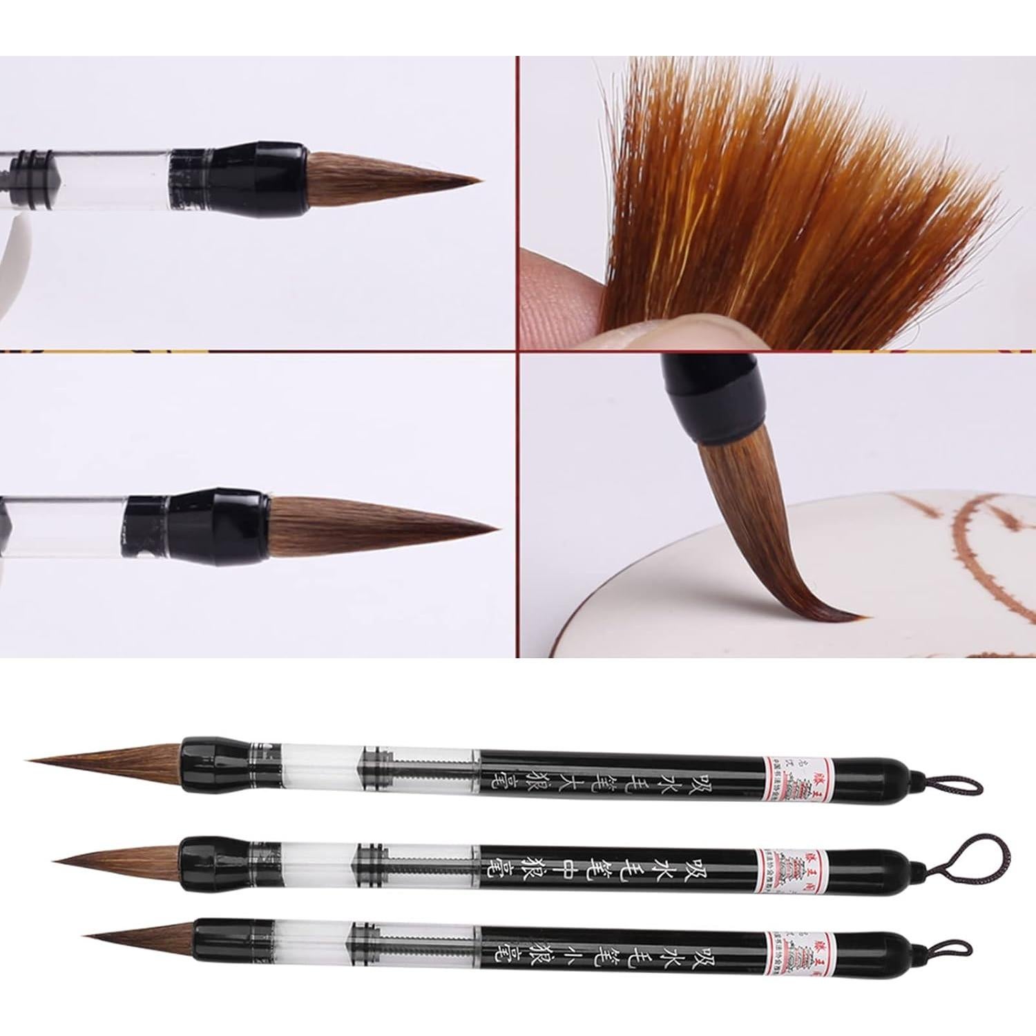 Set de 6 Plumas de Cepillo de Agua Walfront para Caligrafía