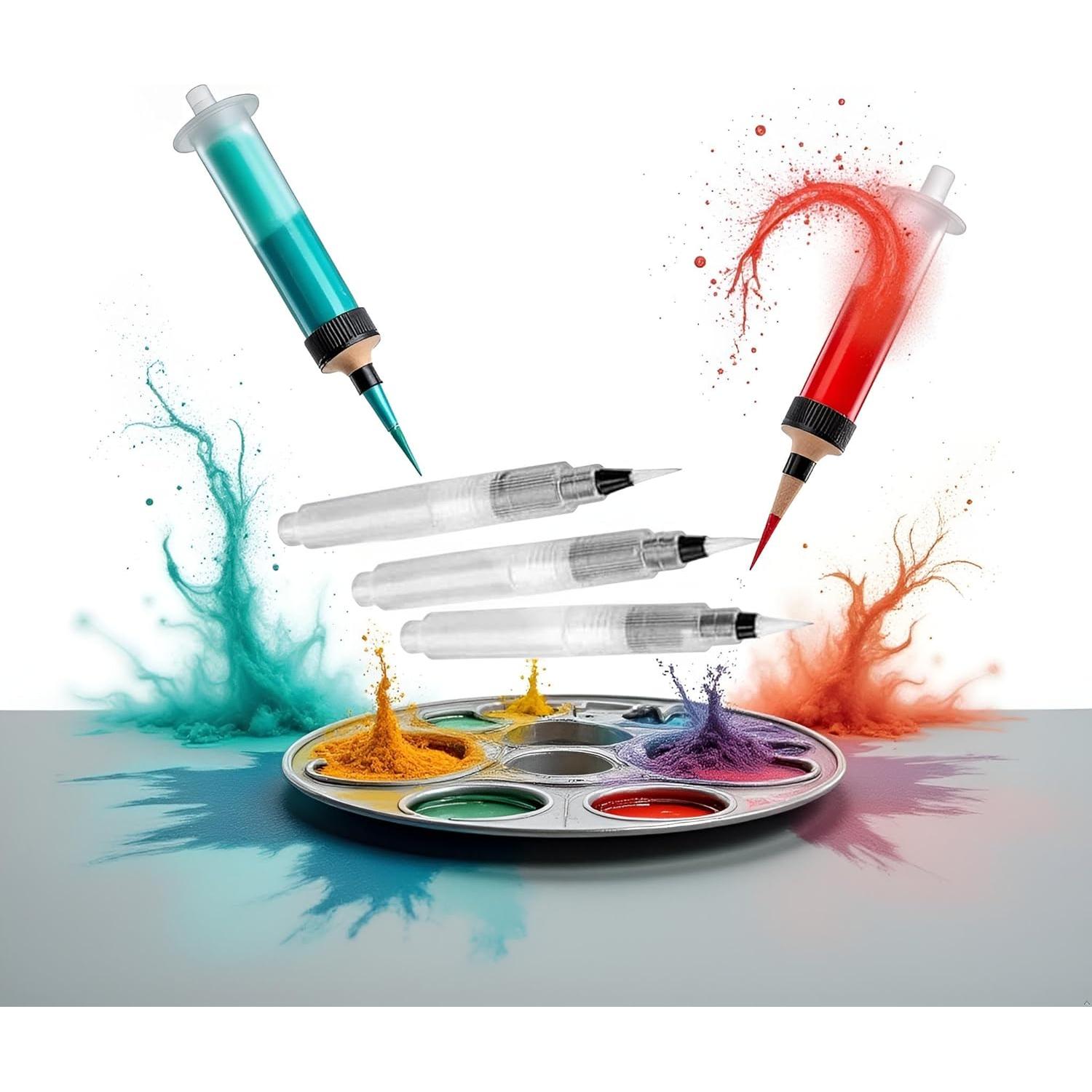 Set de 3 Pinceles de Acuarela JJLFresheners 12cm Blancos