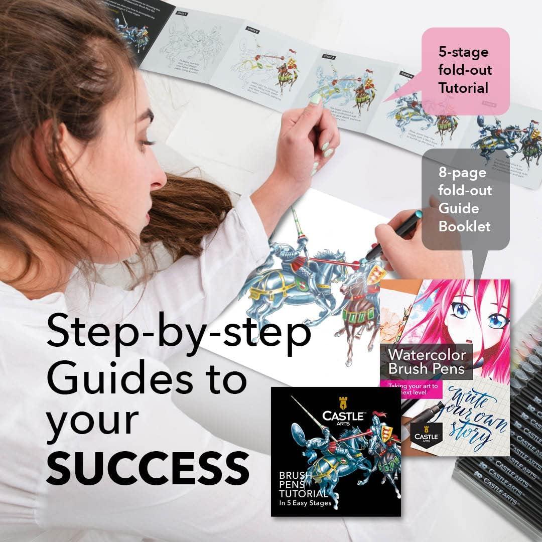 Juego de Plumas de Acuarela Castle Art Supplies 24 Colores