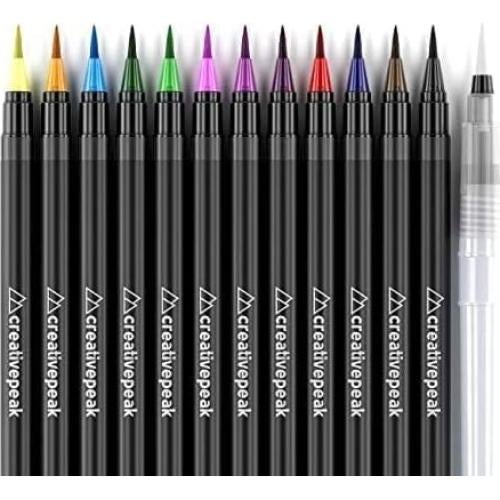 Marcadores de Pincel Acuarelables Creativepeak - 12 Colores Vibrantes