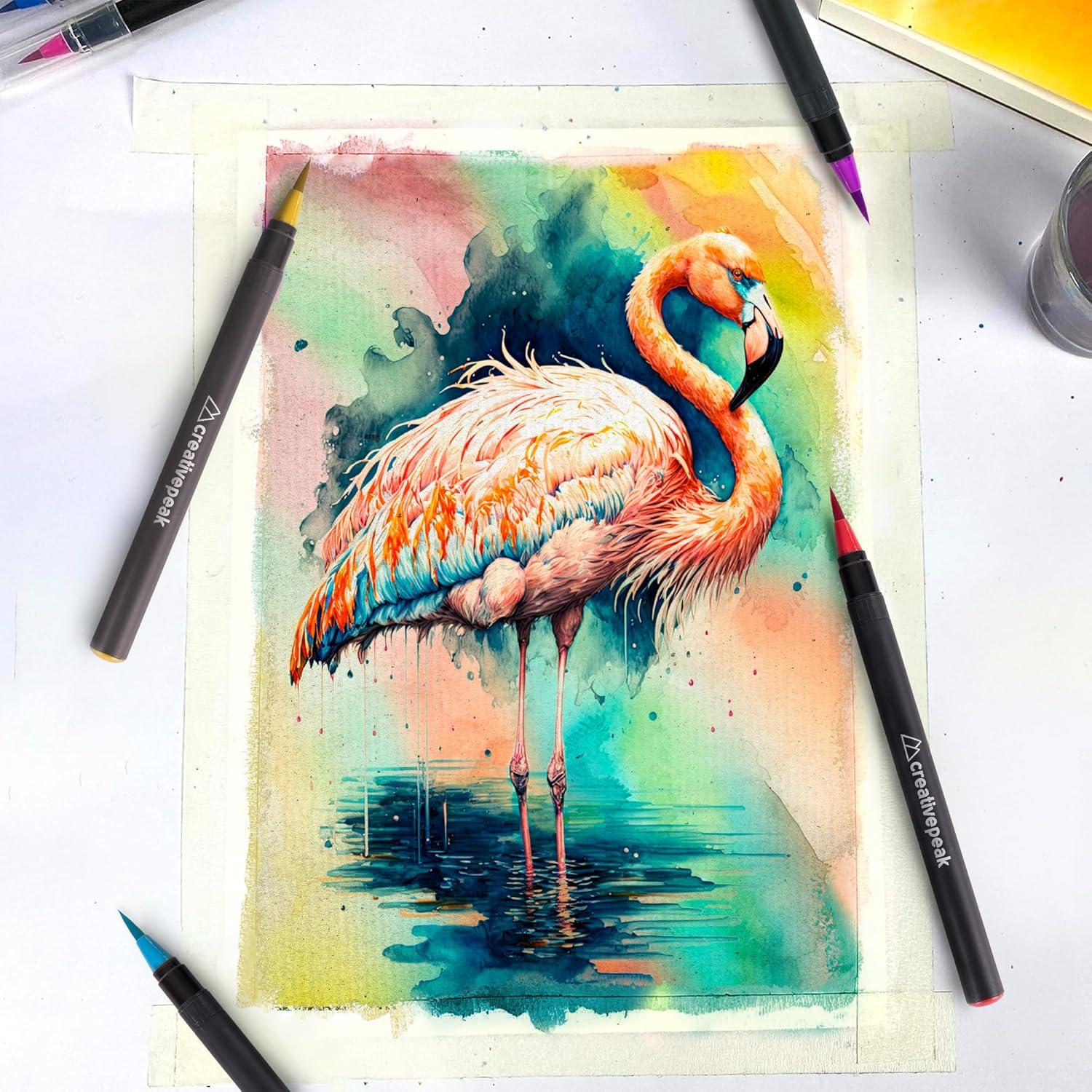 Marcadores de Pincel Acuarelables Creativepeak - 12 Colores Vibrantes