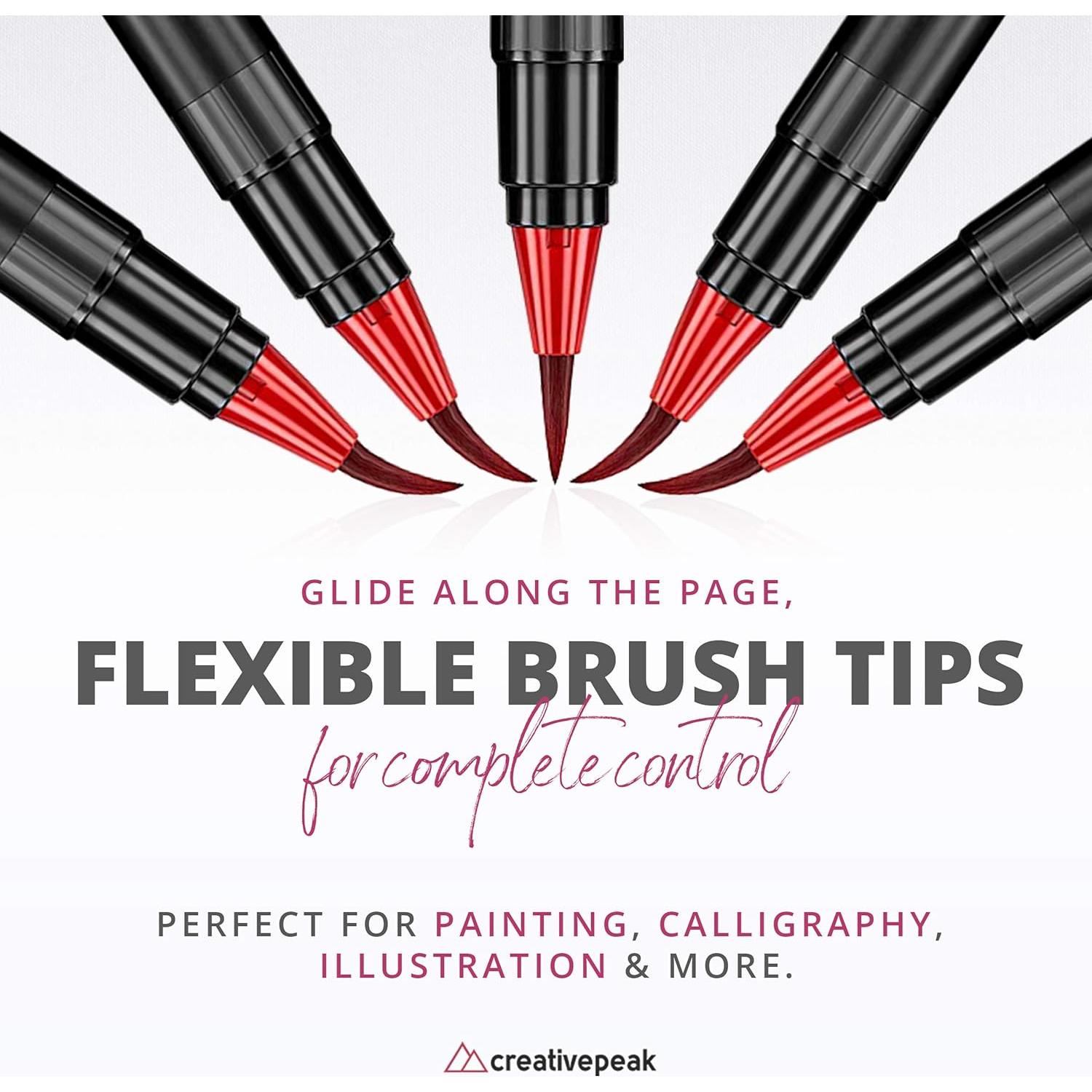 Marcadores de Pincel Acuarelables Creativepeak - 12 Colores Vibrantes