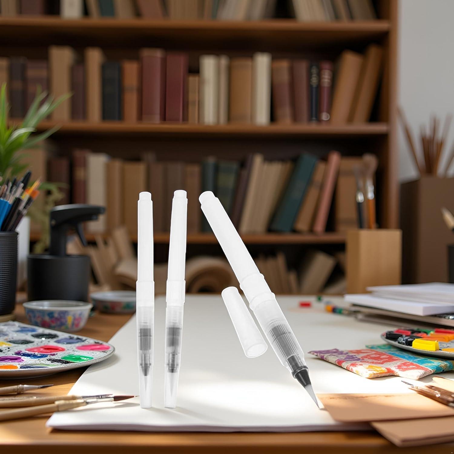 Conjunto de 3 Plumas de Pincel Acuarela WLngtv 12cm