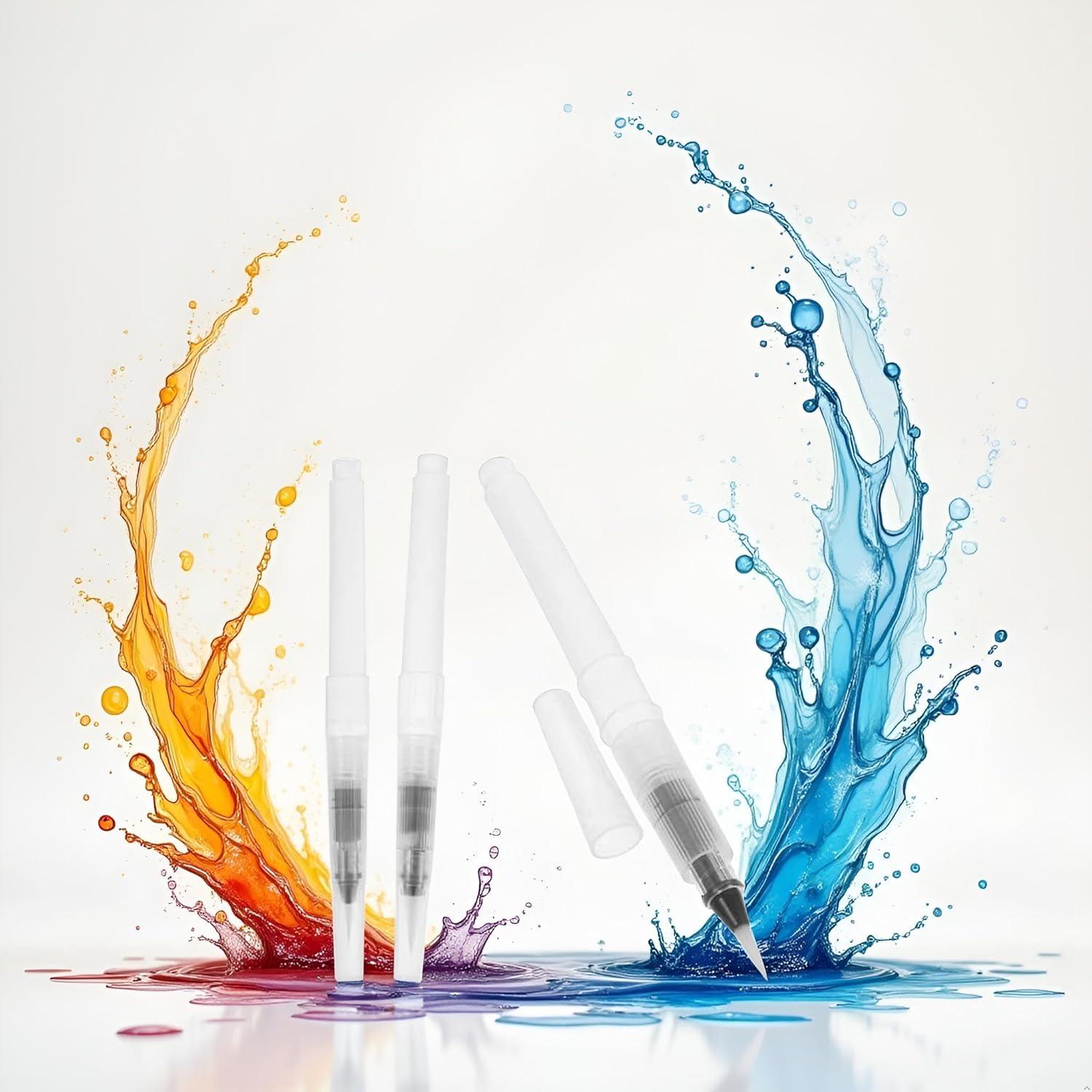 Conjunto de 3 Plumas de Pincel Acuarela WLngtv 12cm