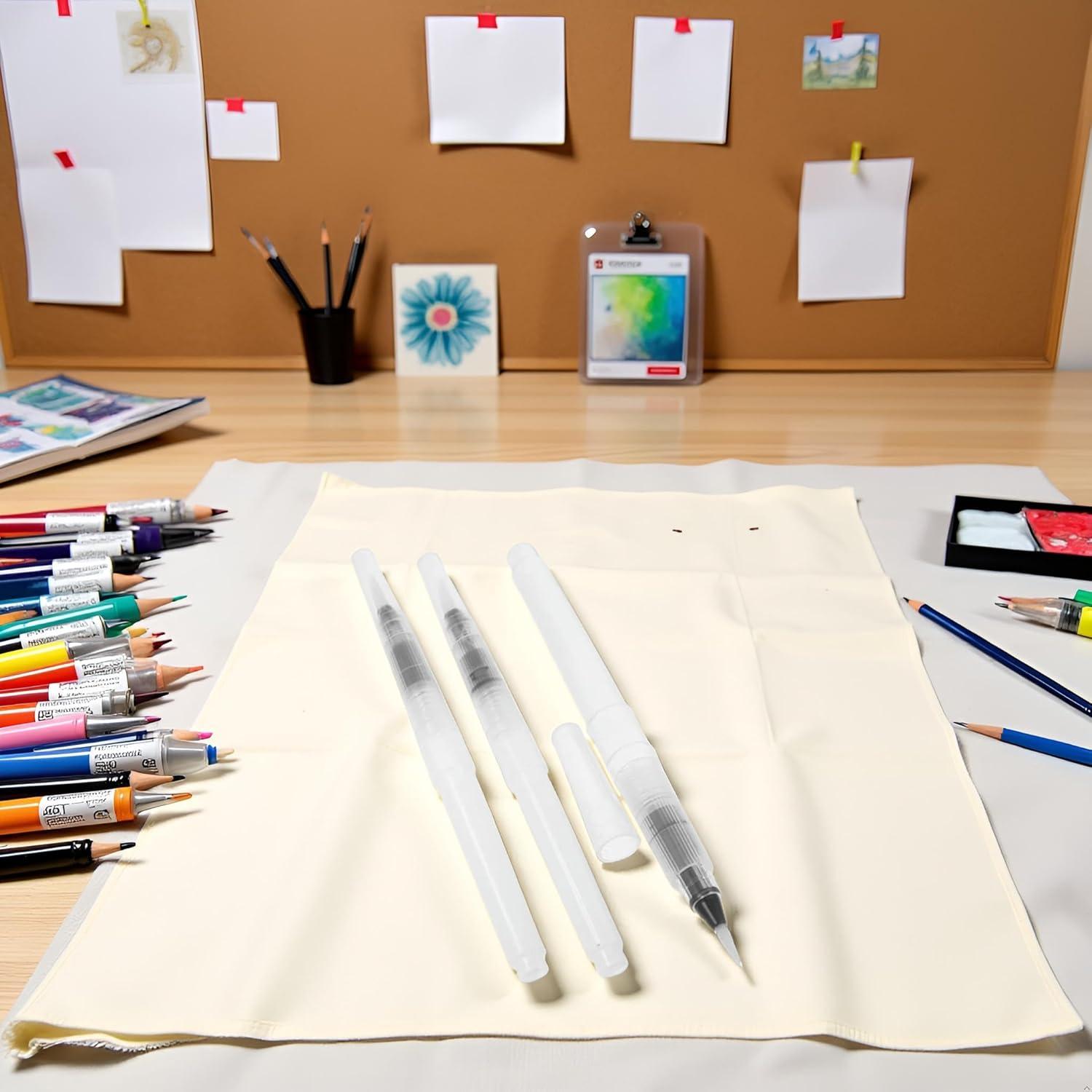 Conjunto de 3 Pinceles de Agua Zhuluck 12cm para Acuarela