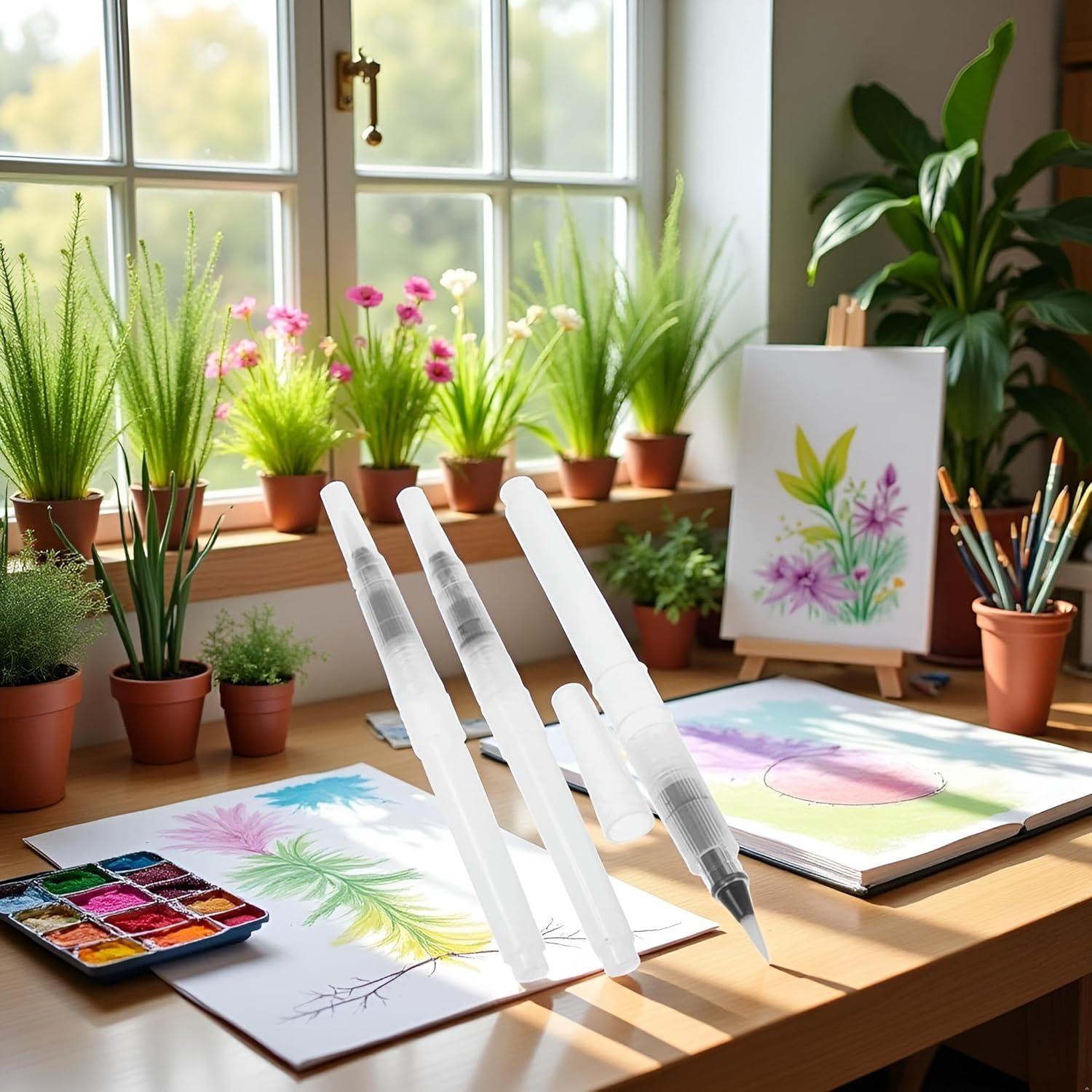 Conjunto de 3 Pinceles de Agua Zhuluck 12cm para Acuarela