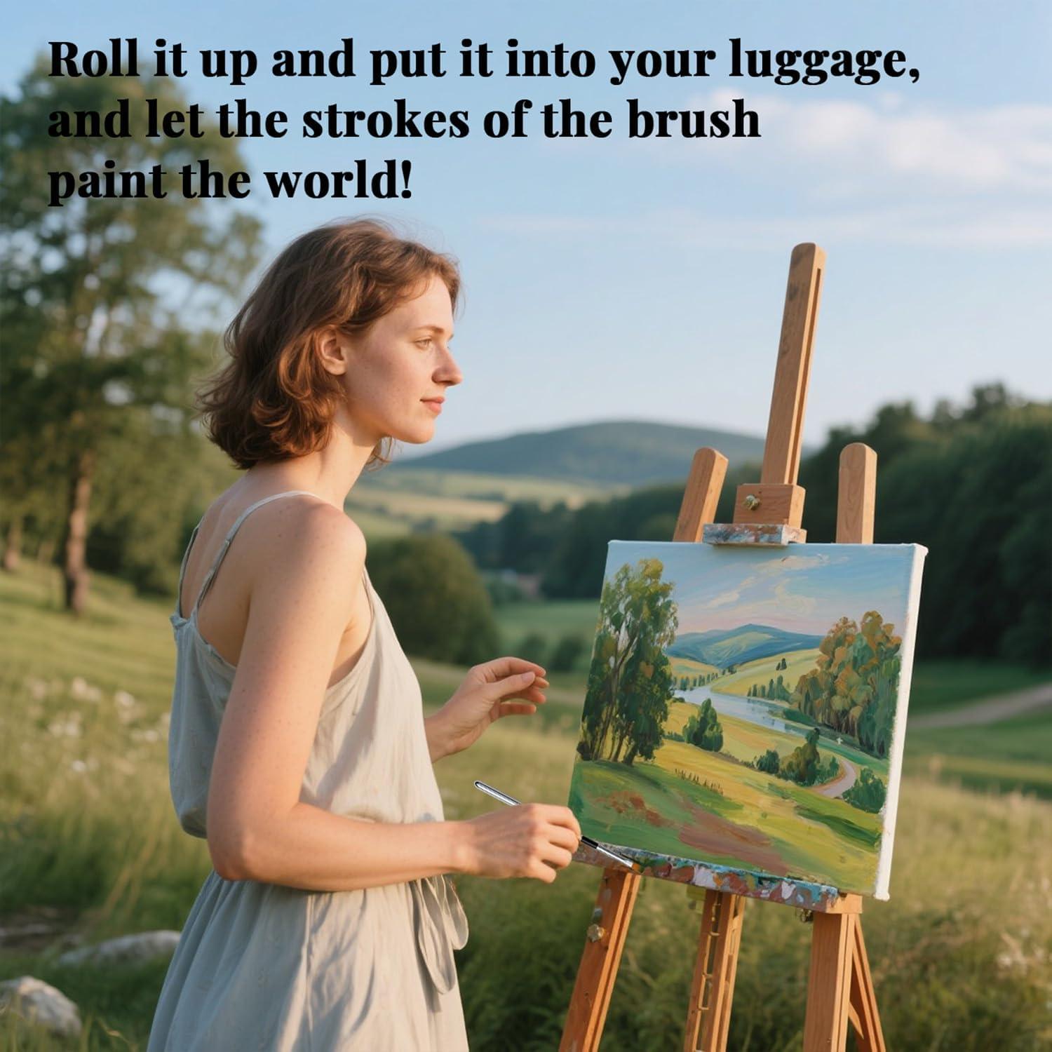 Conjunto de Pinceles de Acuarela de Viaje YFLLN 3 Piezas