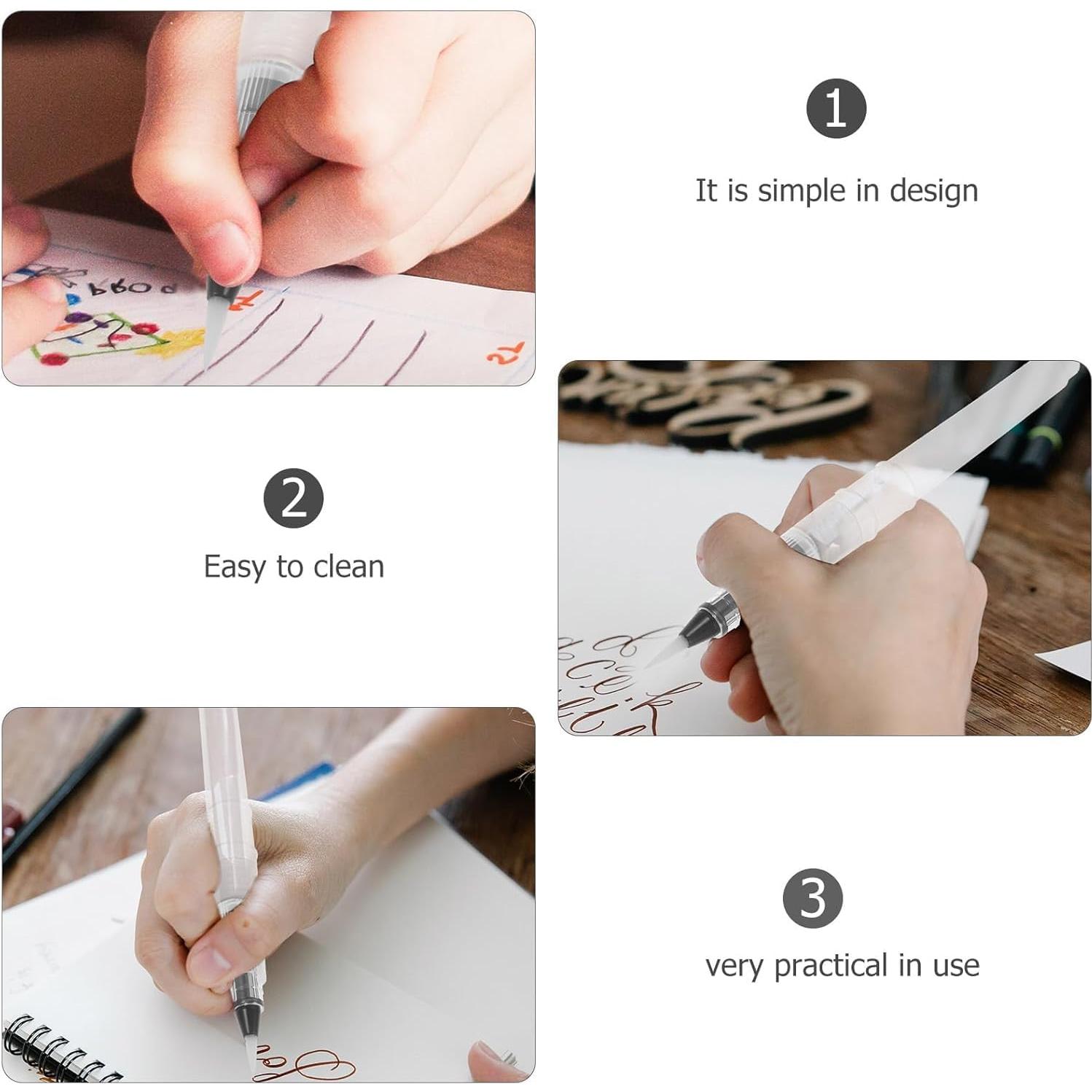 Conjunto de 3 Pinceles de Acuarela Wentoenapp 12cm